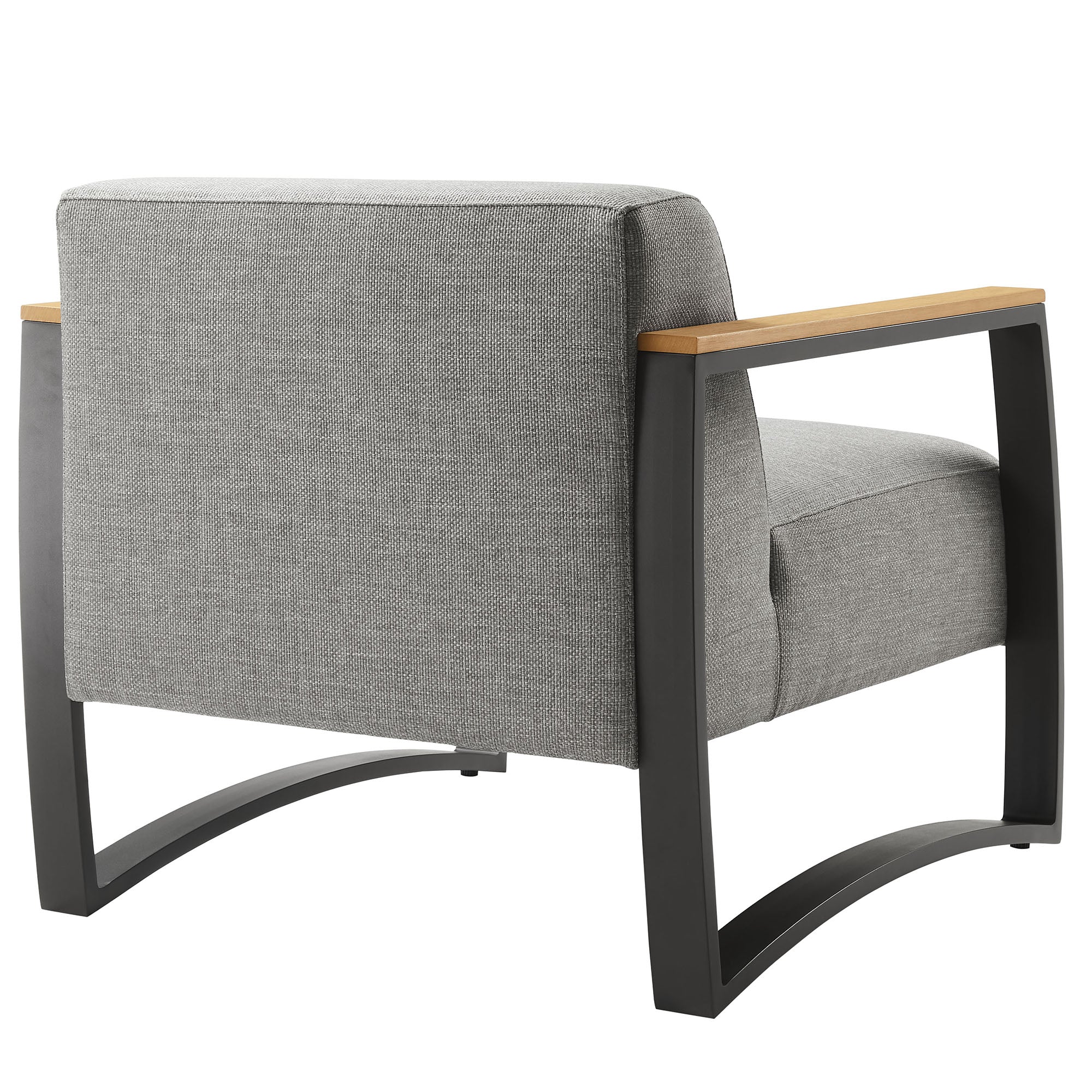 Sauve Outdoor Patio Aluminum and Fabric Armchair - Image 7