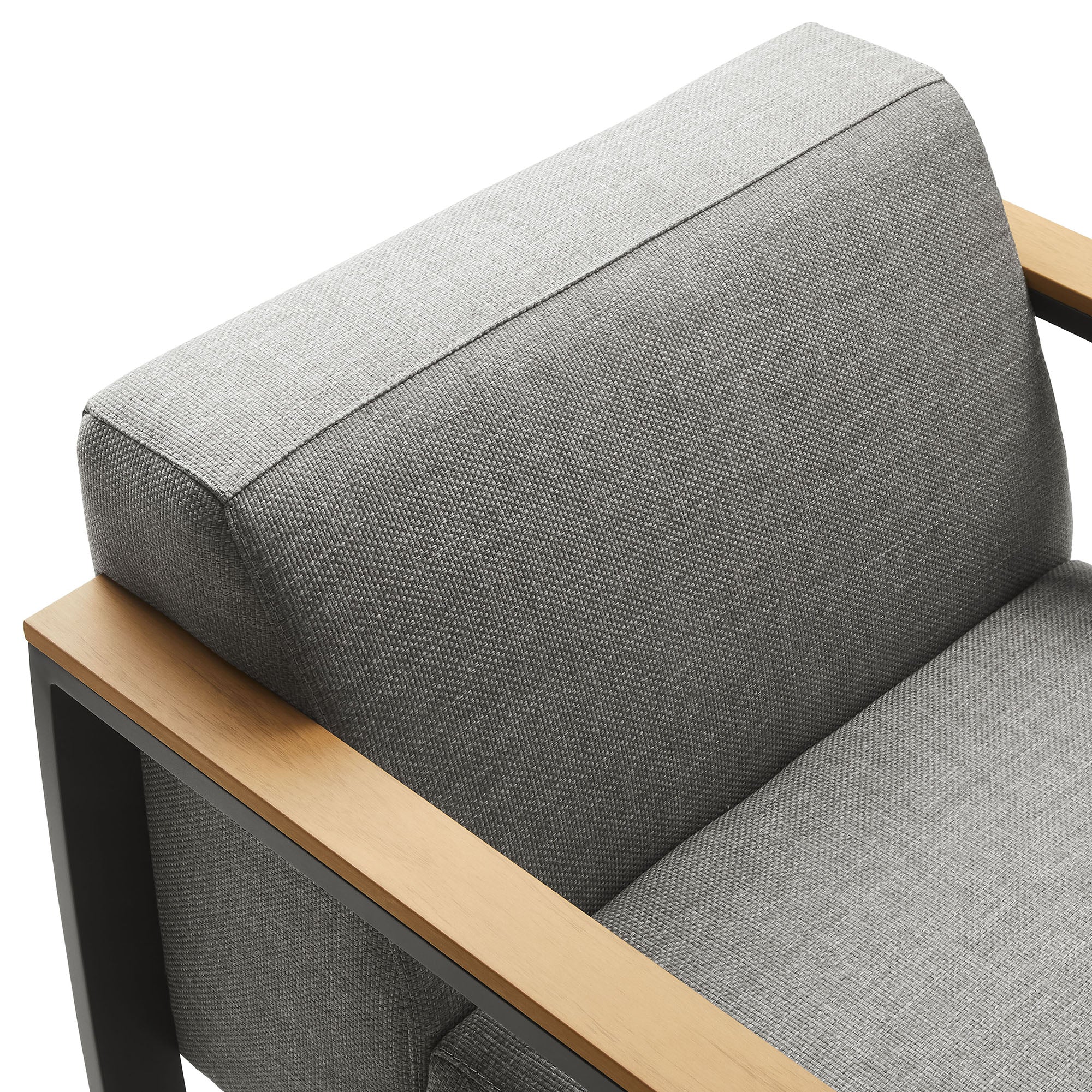 Sauve Outdoor Patio Aluminum and Fabric Armchair - Image 9
