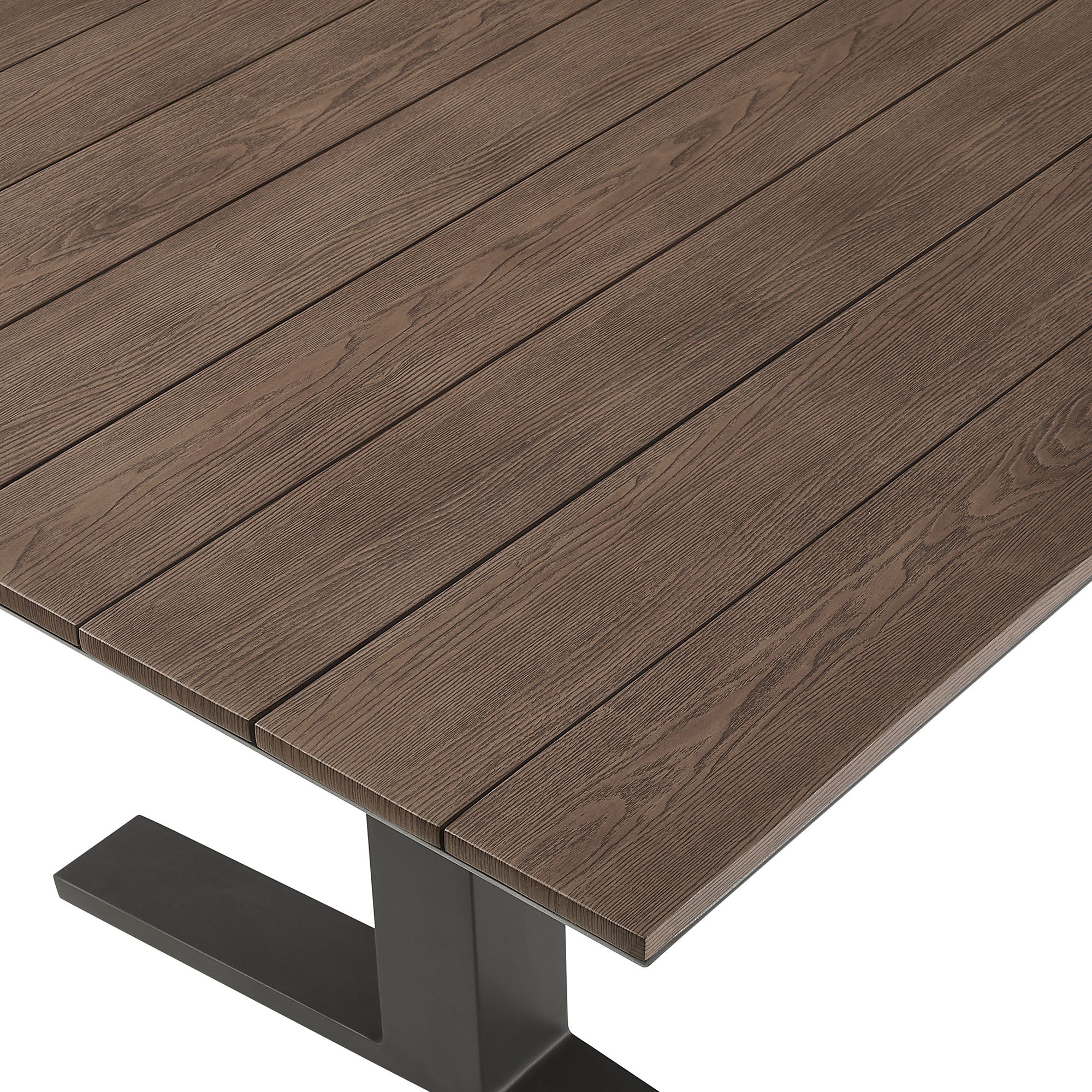 Gavelston 91" Outdoor Patio Aluminum Dining Table - Image 8