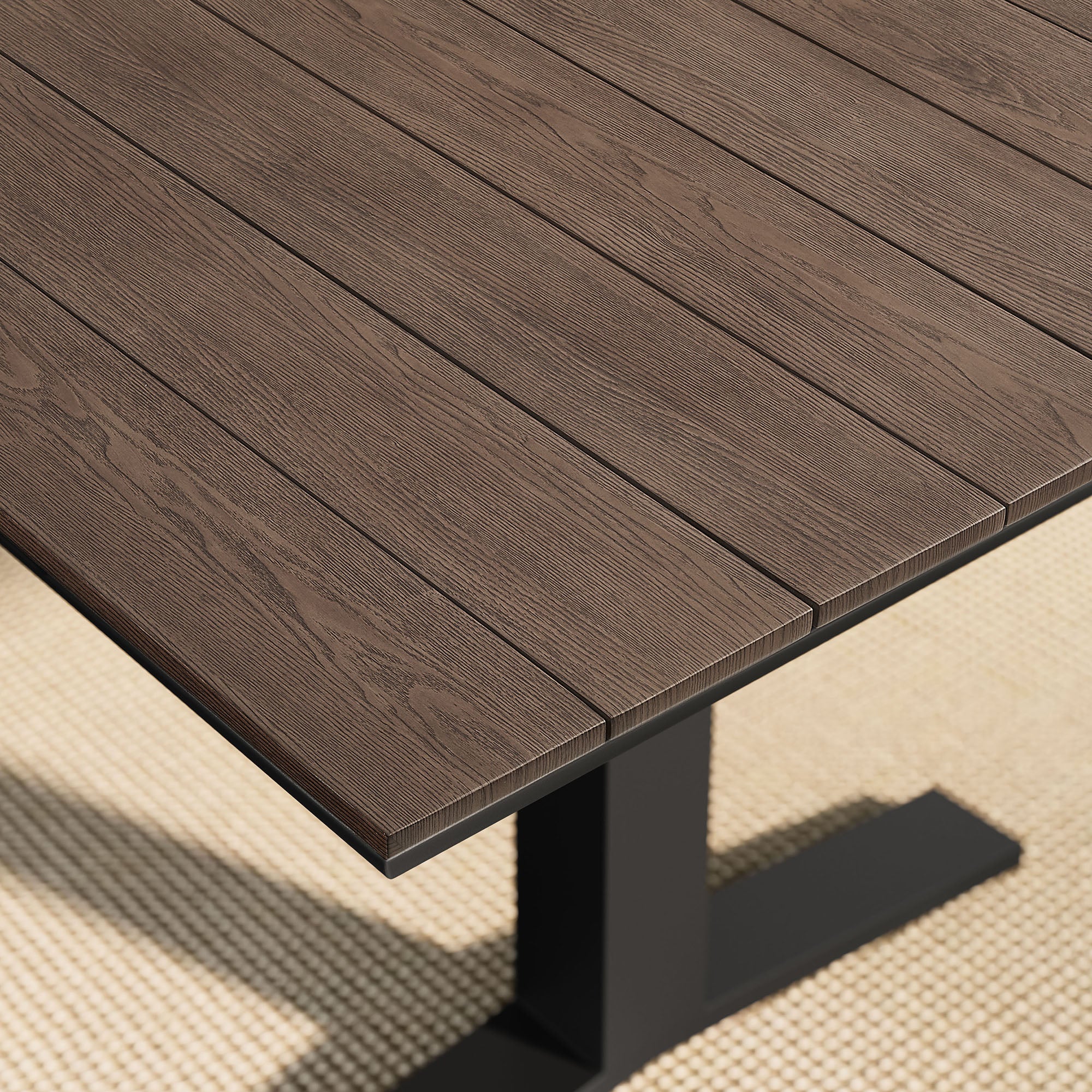 Gavelston 91" Outdoor Patio Aluminum Dining Table - Image 5
