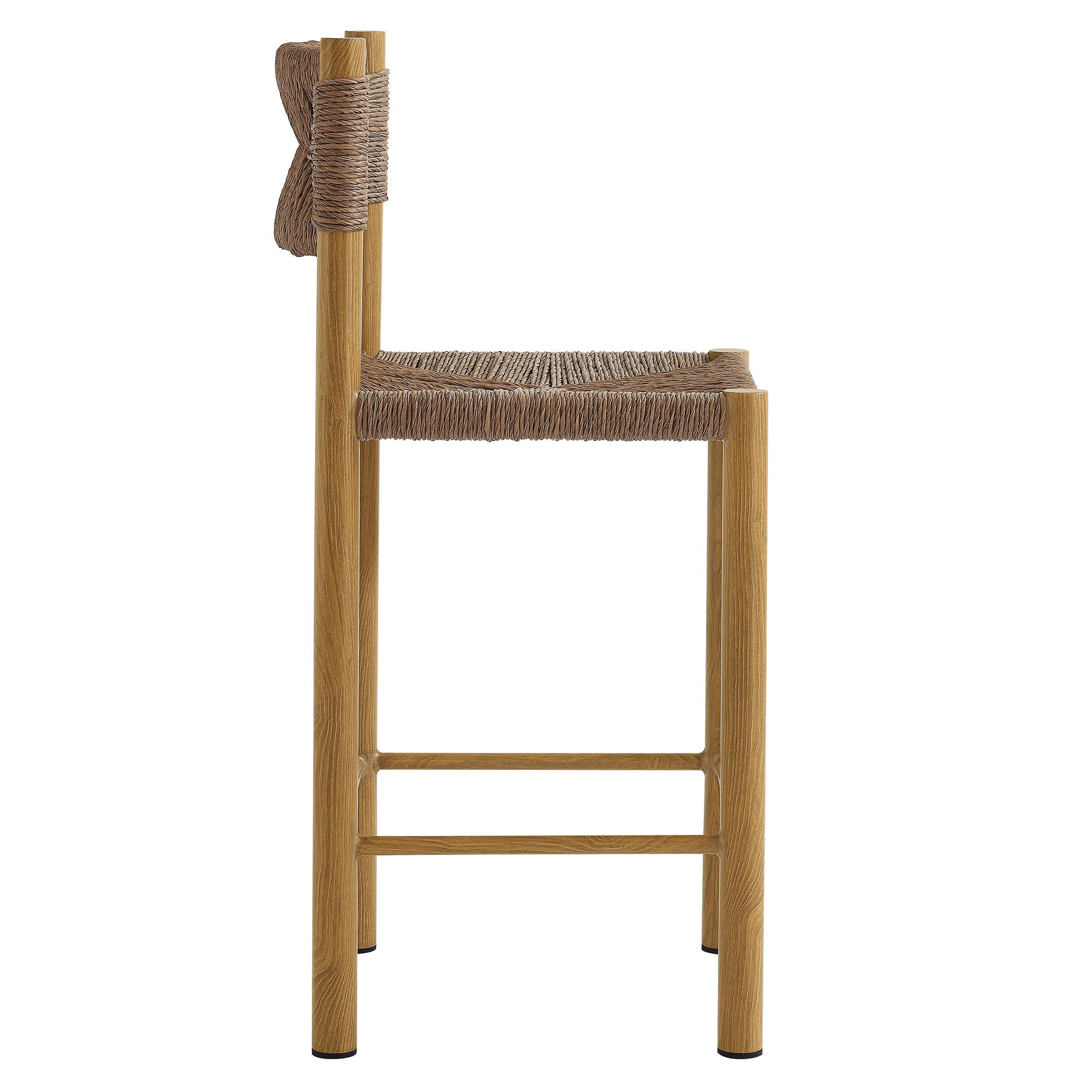 Parkland Outdoor Patio Rattan and Aluminum Counter Stools Set of 2 - Image 8