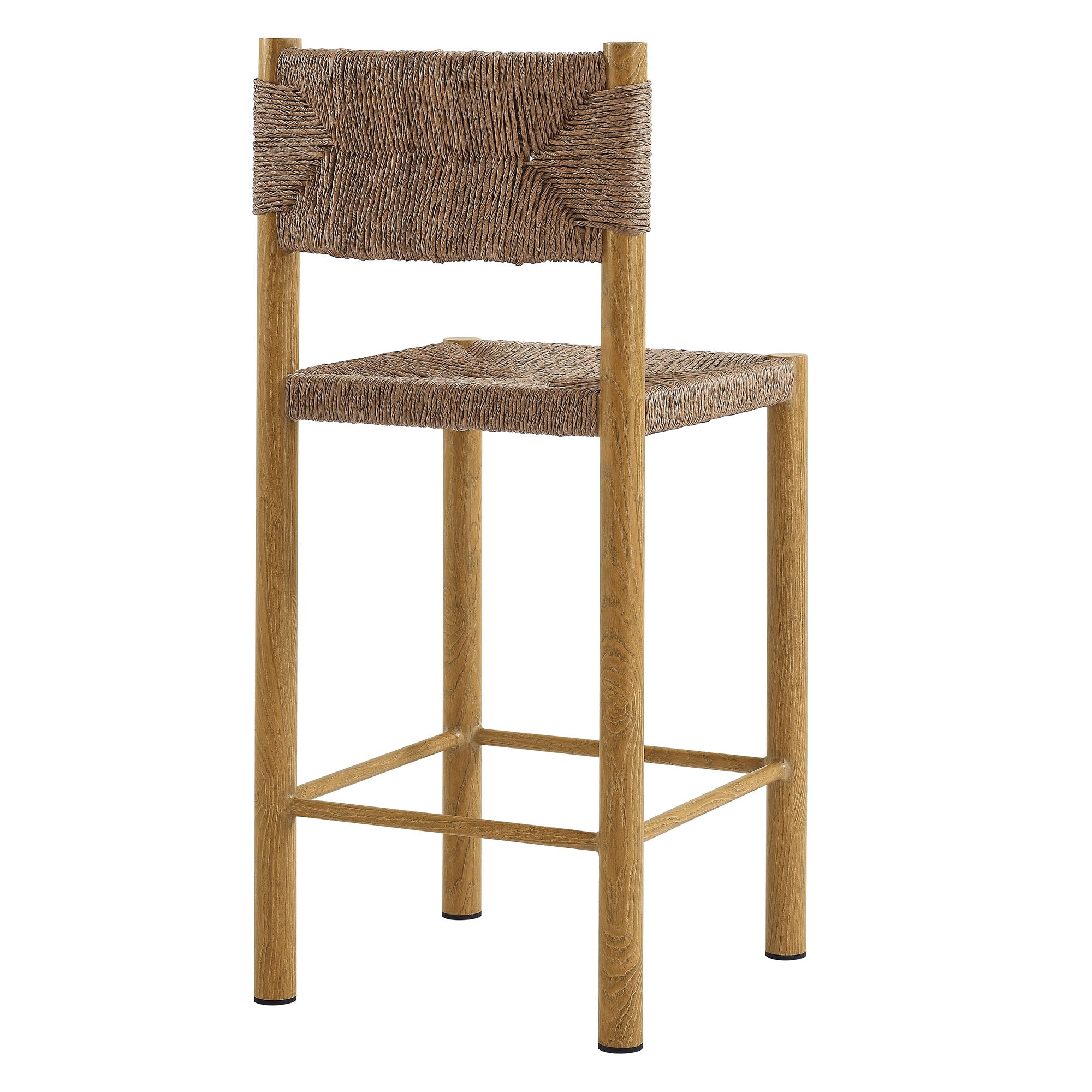 Parkland Outdoor Patio Rattan and Aluminum Counter Stools Set of 2 - Image 9