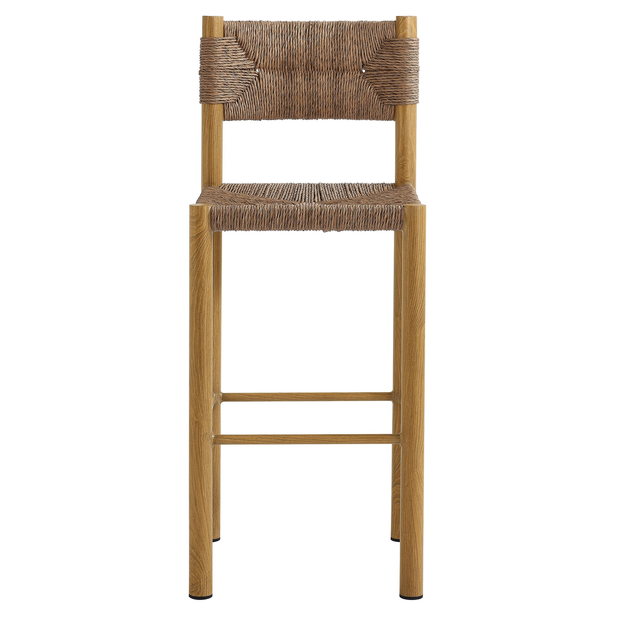 Parkland Outdoor Patio Rattan and Aluminum Bar Stools Set of 2 - Image 10