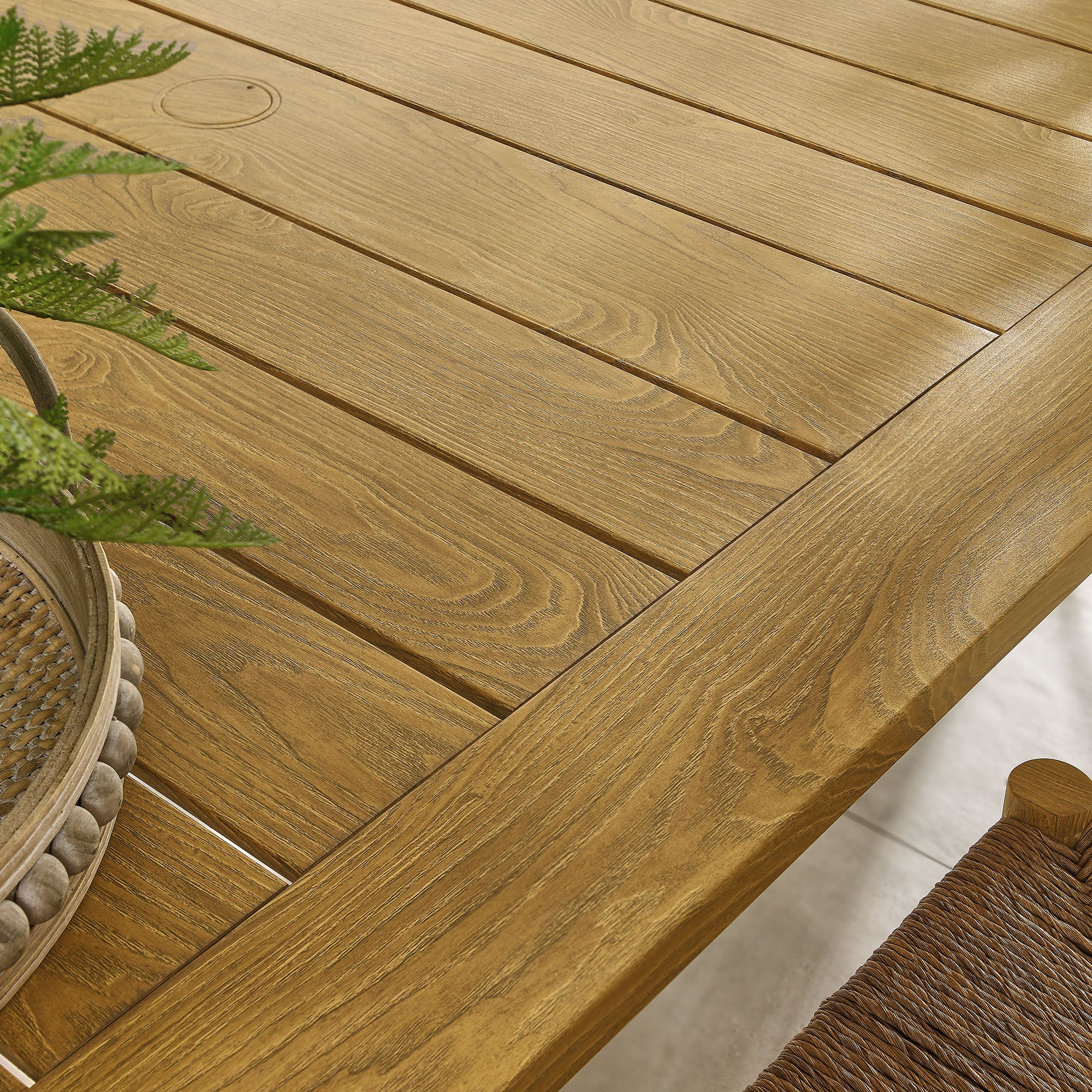 Parkland 76" Outdoor Patio Aluminum Dining Table - Image 5