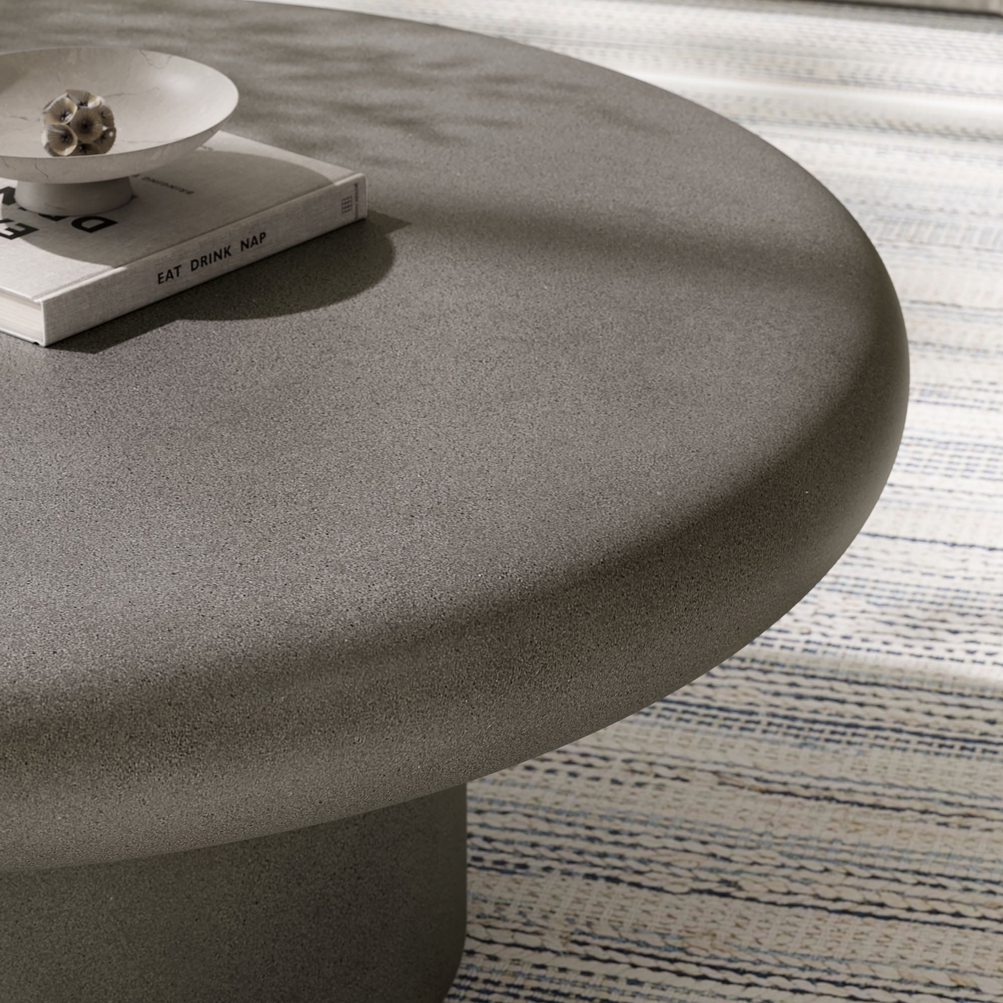 Argos Indoor - Outdoor Patio Concrete Round Coffee Table - Image 6