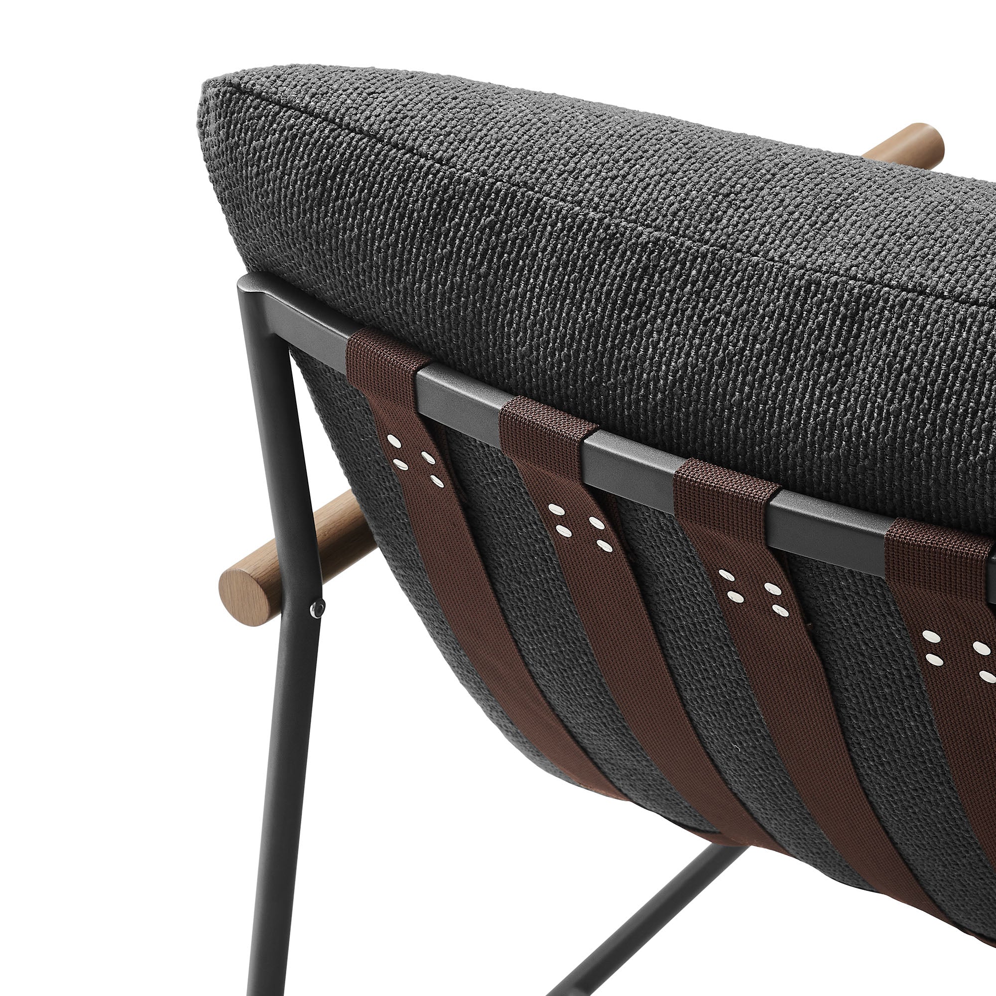 Raya Outdoor Patio Boucle Lounge Chair and Ottoman - Image 8
