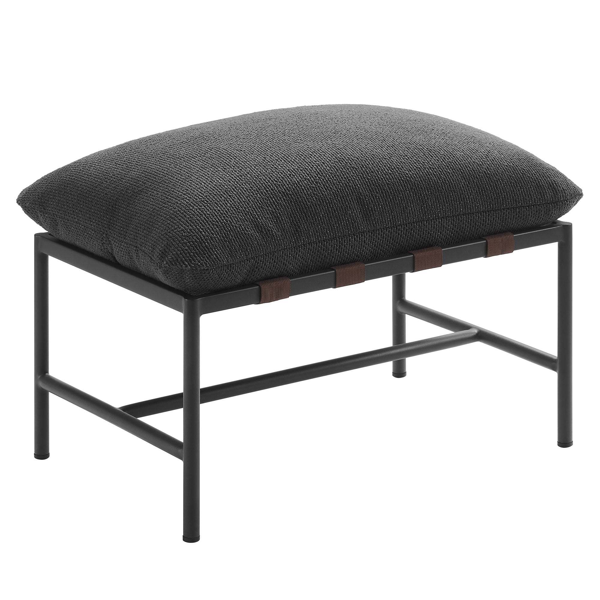 Raya Outdoor Patio Boucle Lounge Chair and Ottoman - Image 7