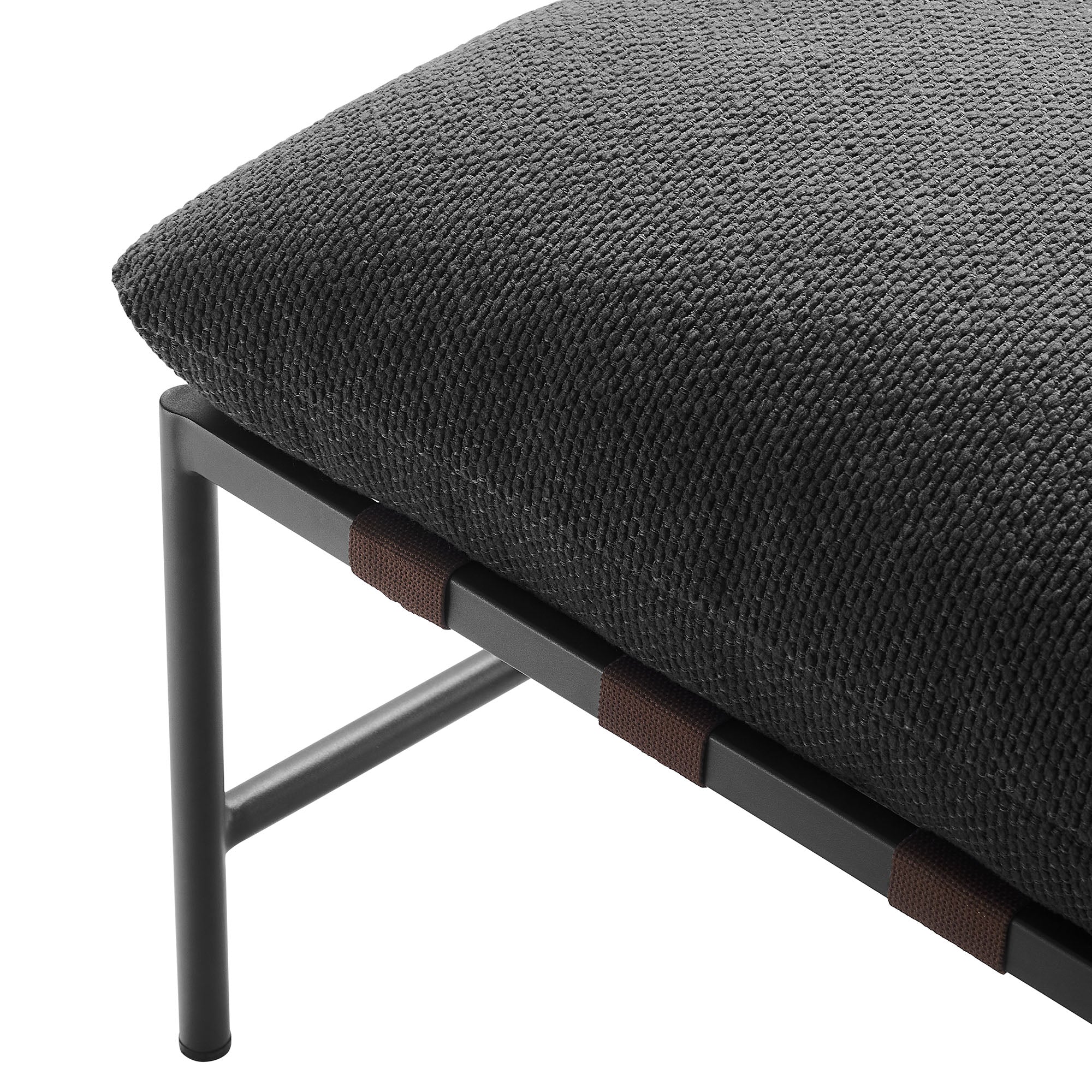 Raya Outdoor Patio Boucle Lounge Chair and Ottoman - Image 9