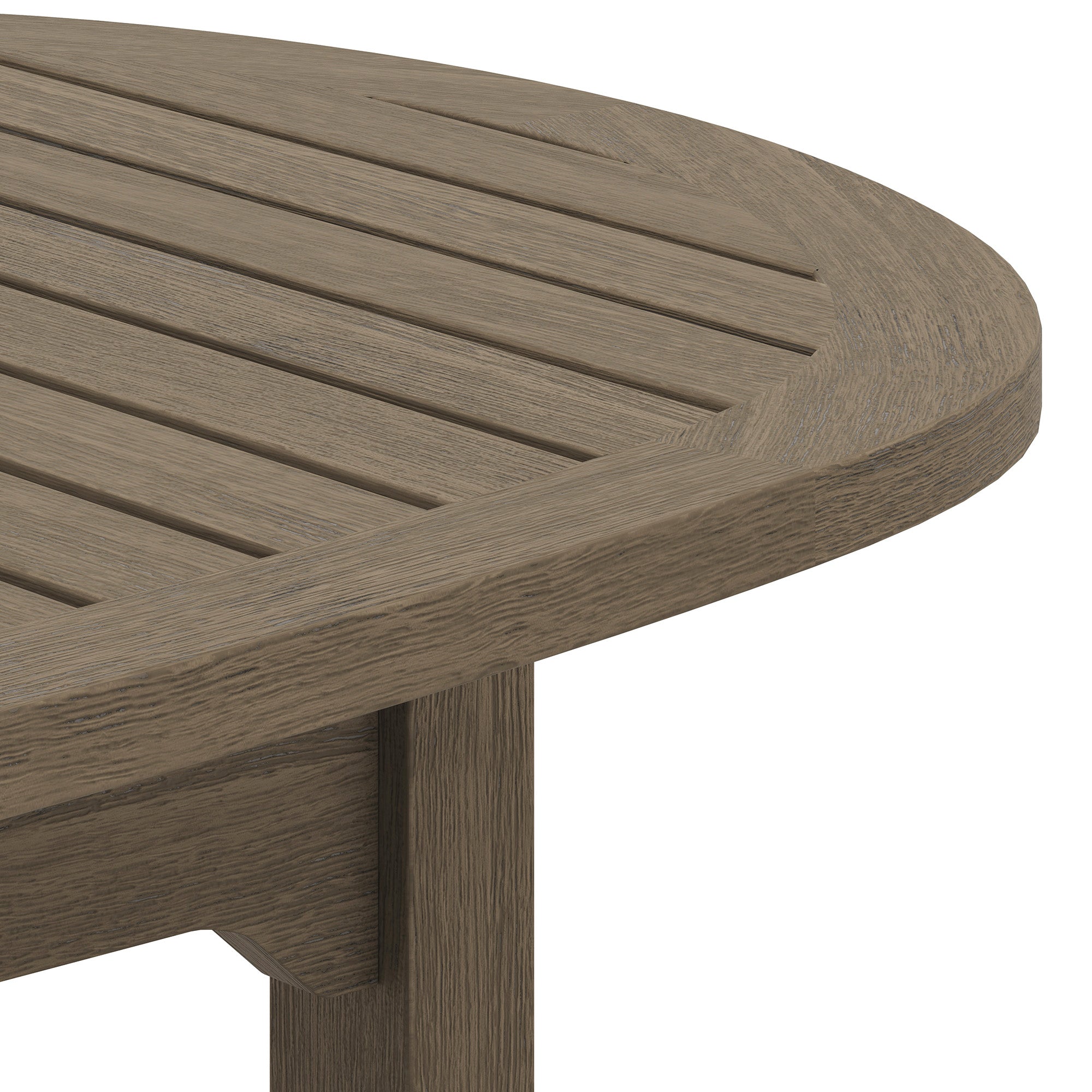 Saratoga Oval Outdoor Patio Teak Wood Coffee Table - Image 9