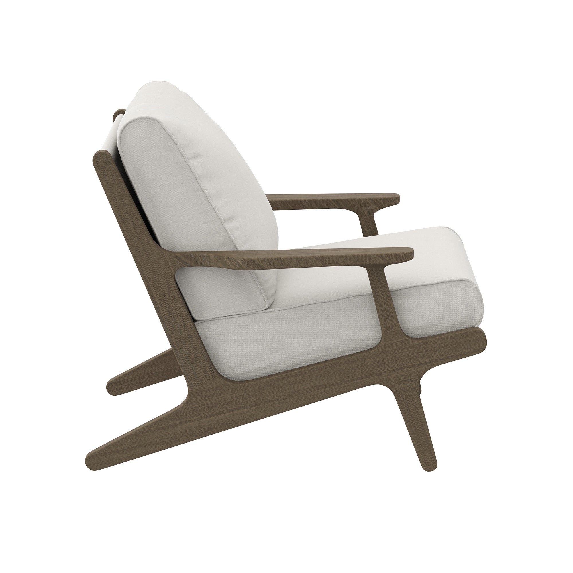 Saratoga Outdoor Teak Wood Chair and Ottoman Set - Image 8