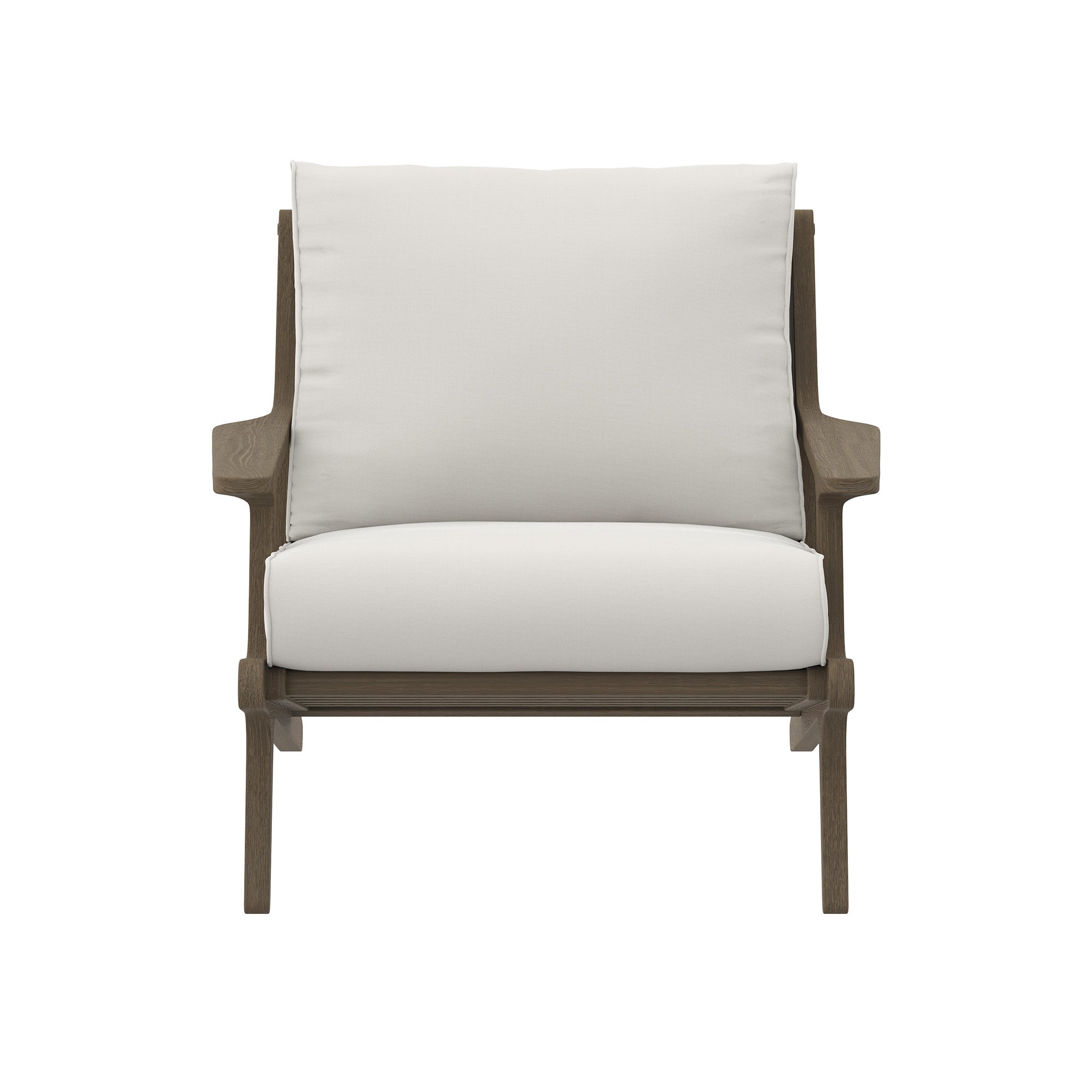 Saratoga Outdoor Teak Wood Chair and Ottoman Set - Image 10