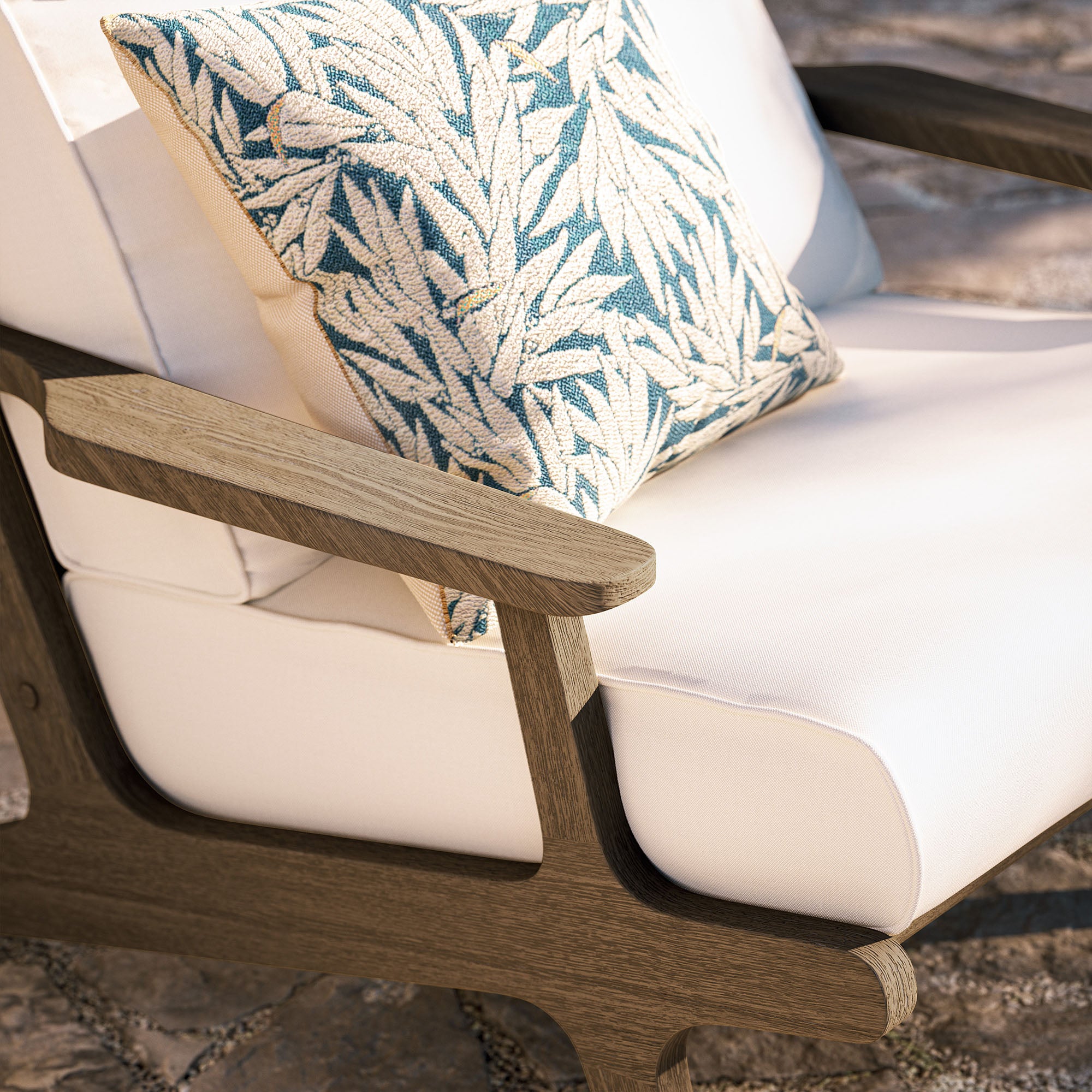 Saratoga Outdoor Teak Wood Armchair - Image 5