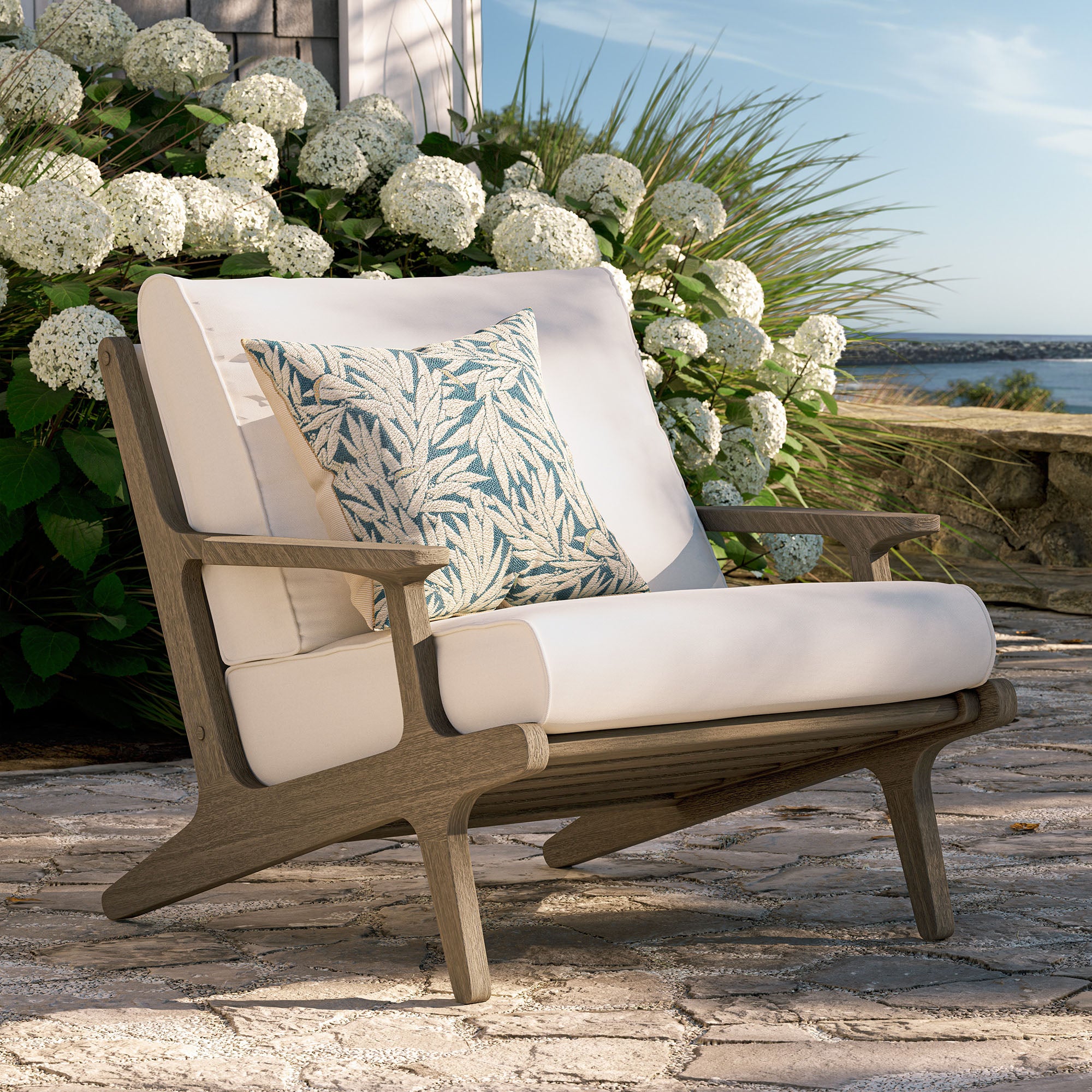 Saratoga Outdoor Teak Wood Armchair - Image 2