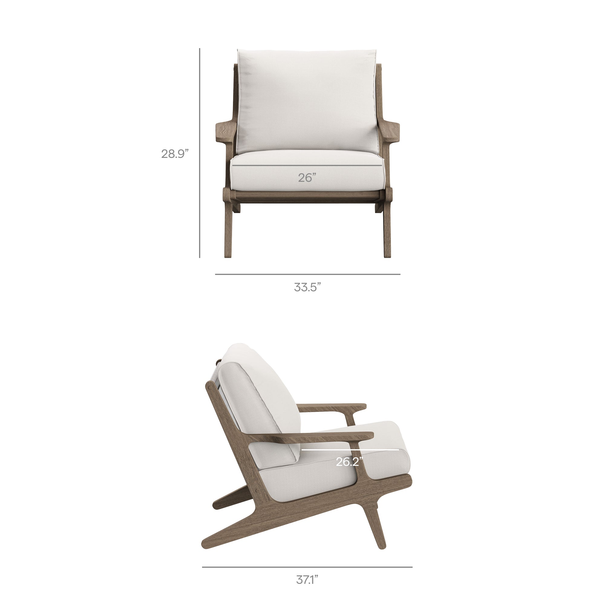 Saratoga Outdoor Teak Wood Armchair - Image 4