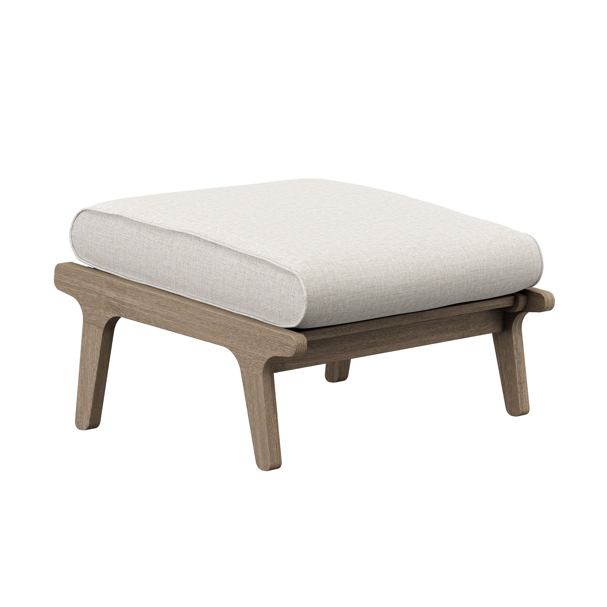 Saratoga Outdoor Teak Ottoman - Image 10