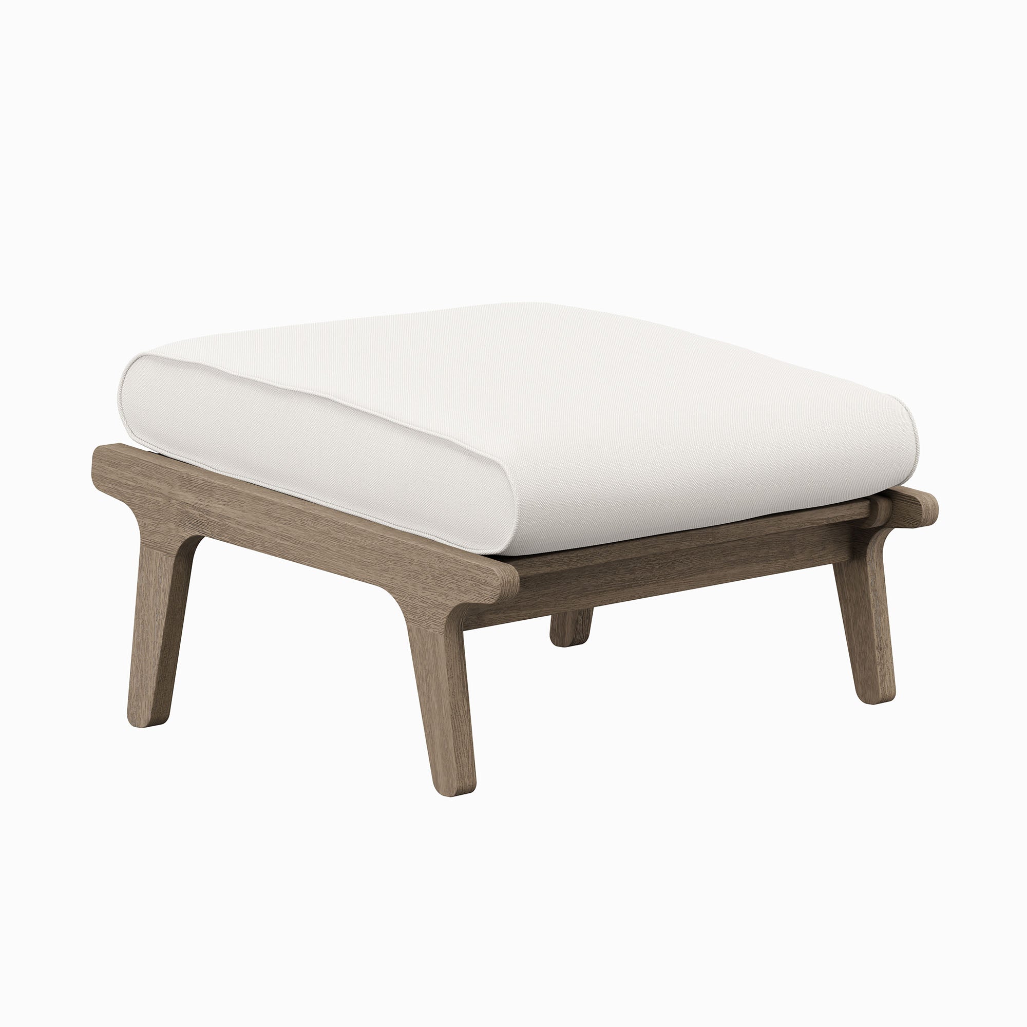 Saratoga Outdoor Teak Wood Chair and Ottoman Set - Image 7