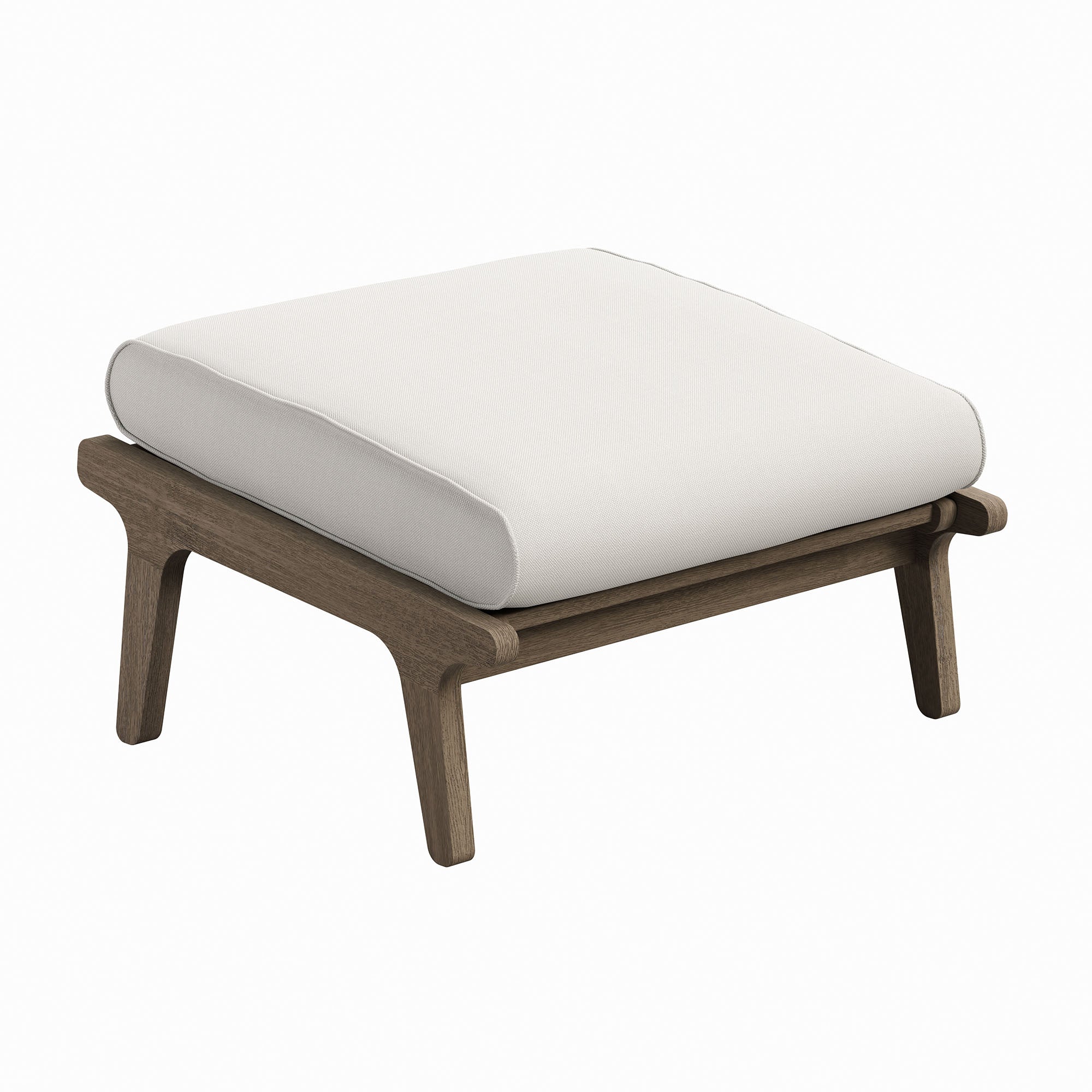Saratoga Outdoor Teak Ottoman - Image 6