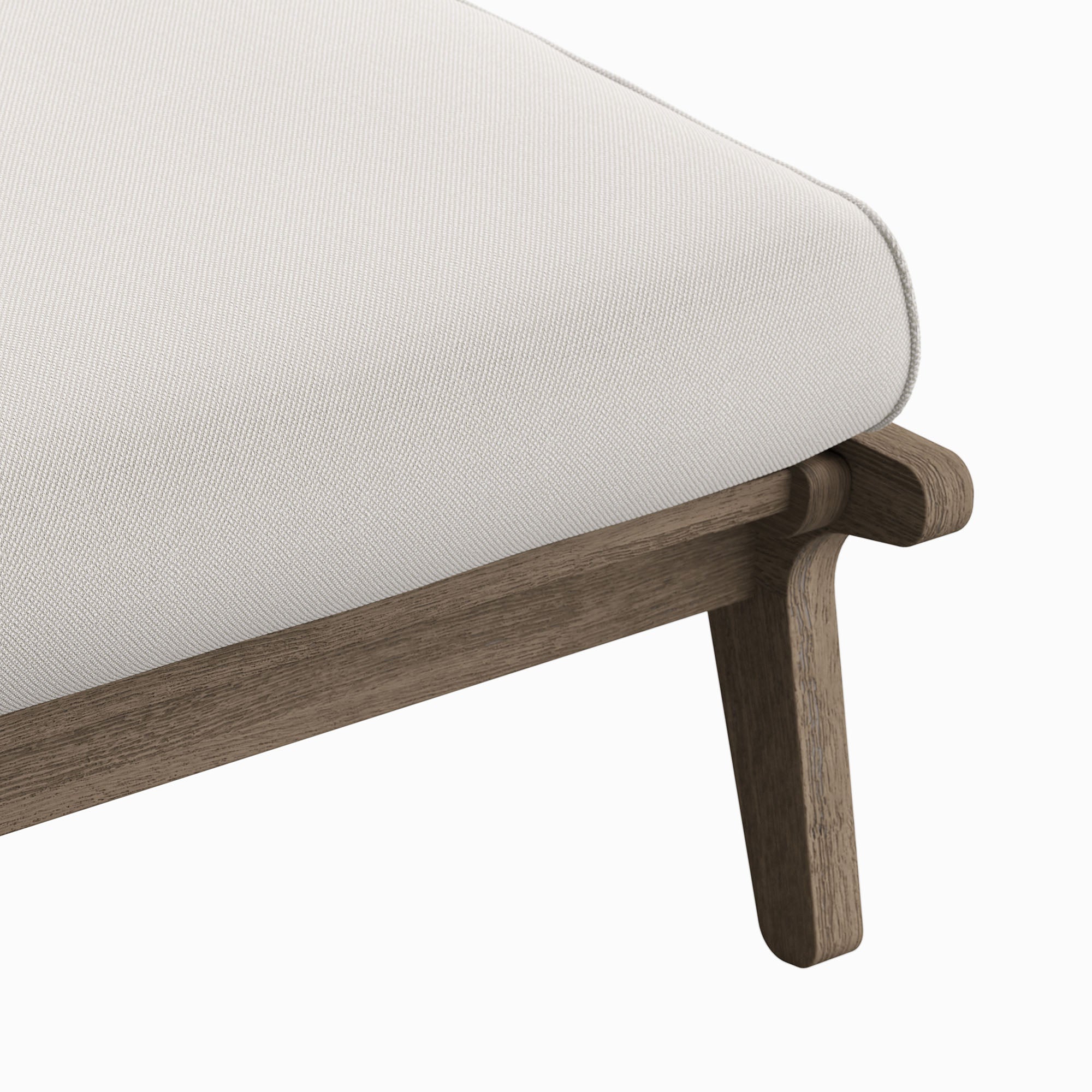 Saratoga Outdoor Teak Ottoman - Image 8