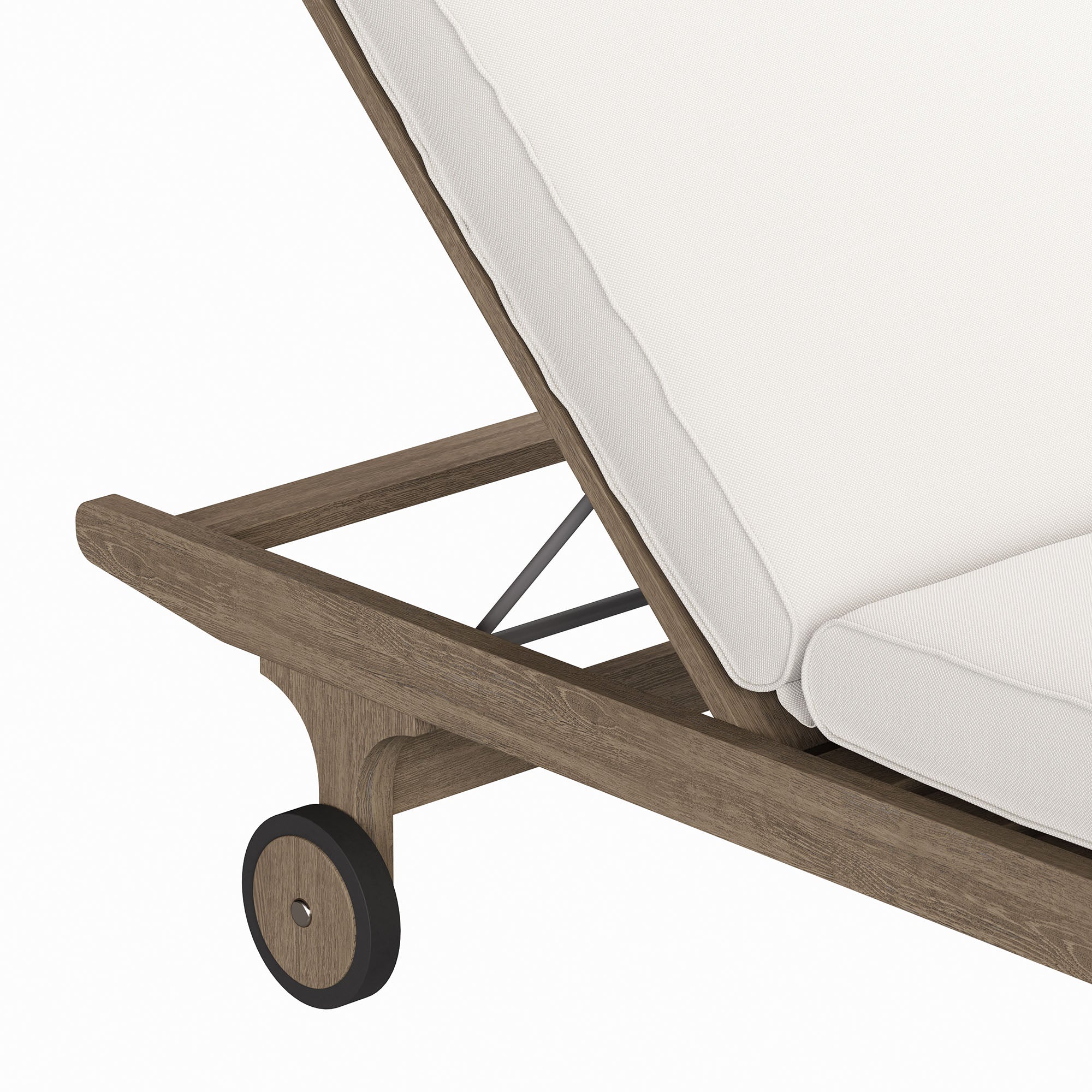 Saratoga Outdoor Teak Chaise Lounge Chair - Image 9