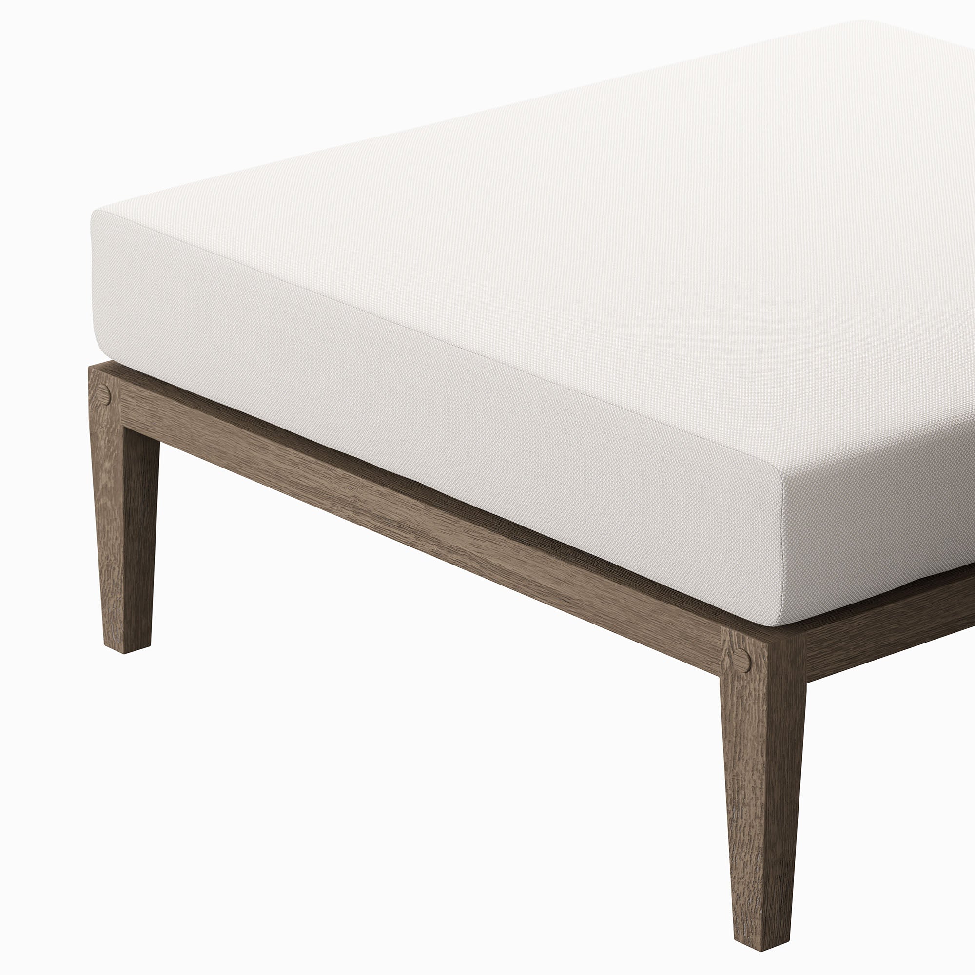 Northlake Outdoor Teak Ottoman - Image 8