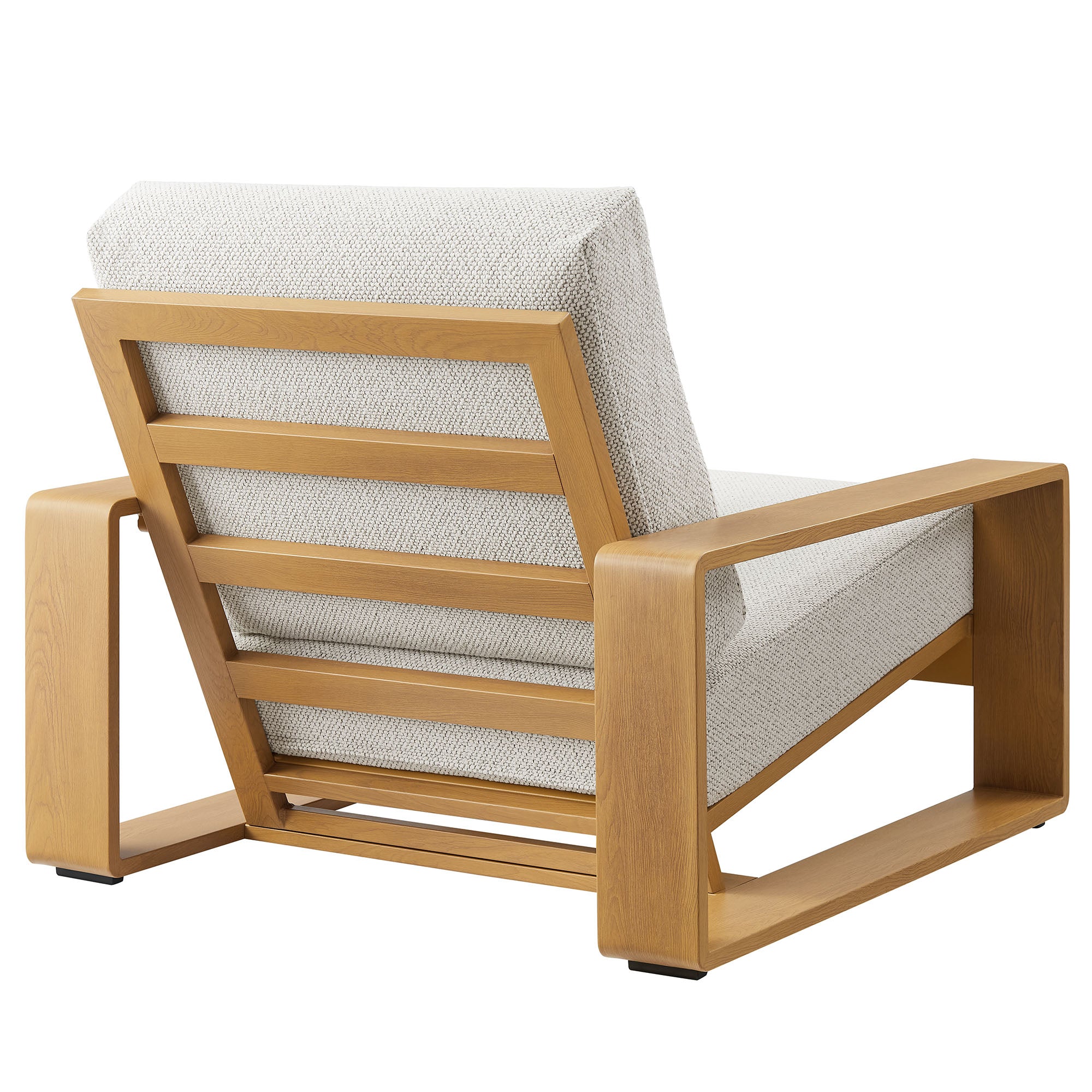 Lirienne Outdoor Patio Aluminum Faux Wood Armchair - Image 7
