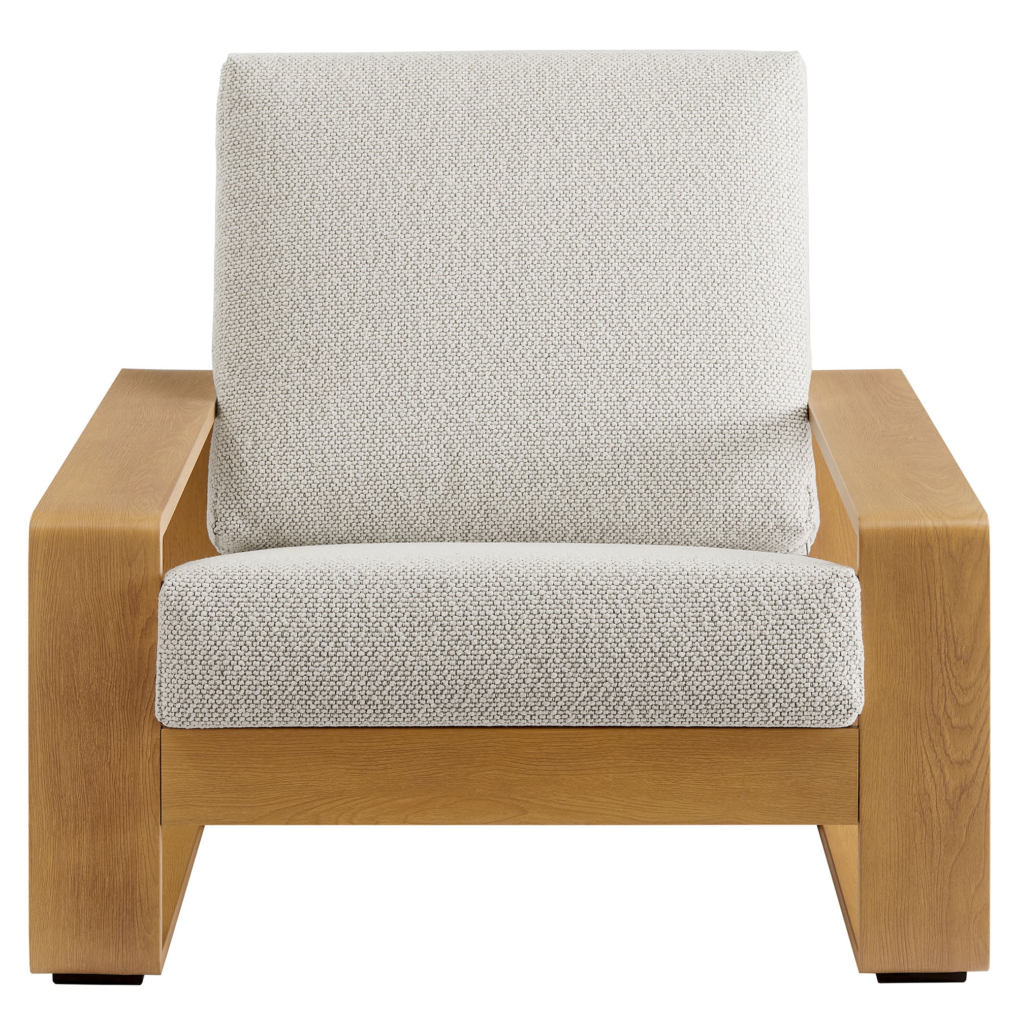 Lirienne Outdoor Patio Aluminum Faux Wood Armchair - Image 8