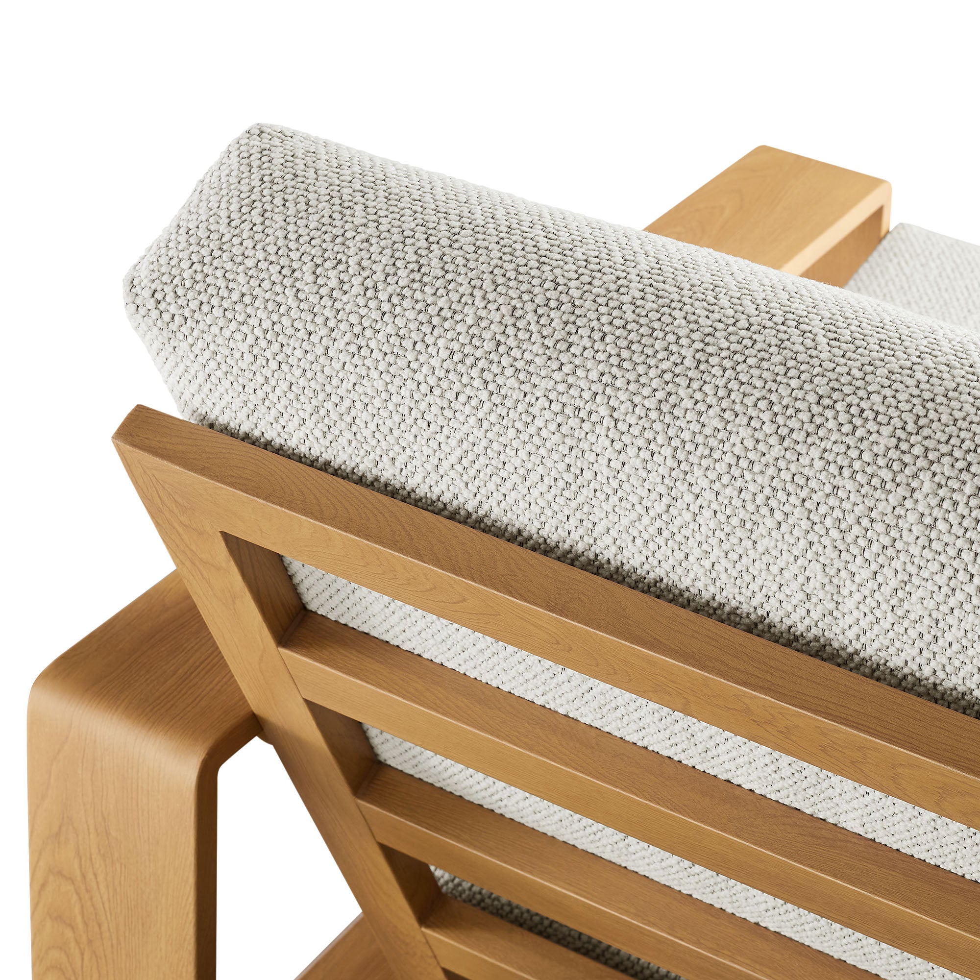 Lirienne Outdoor Patio Aluminum Faux Wood Armchair - Image 9