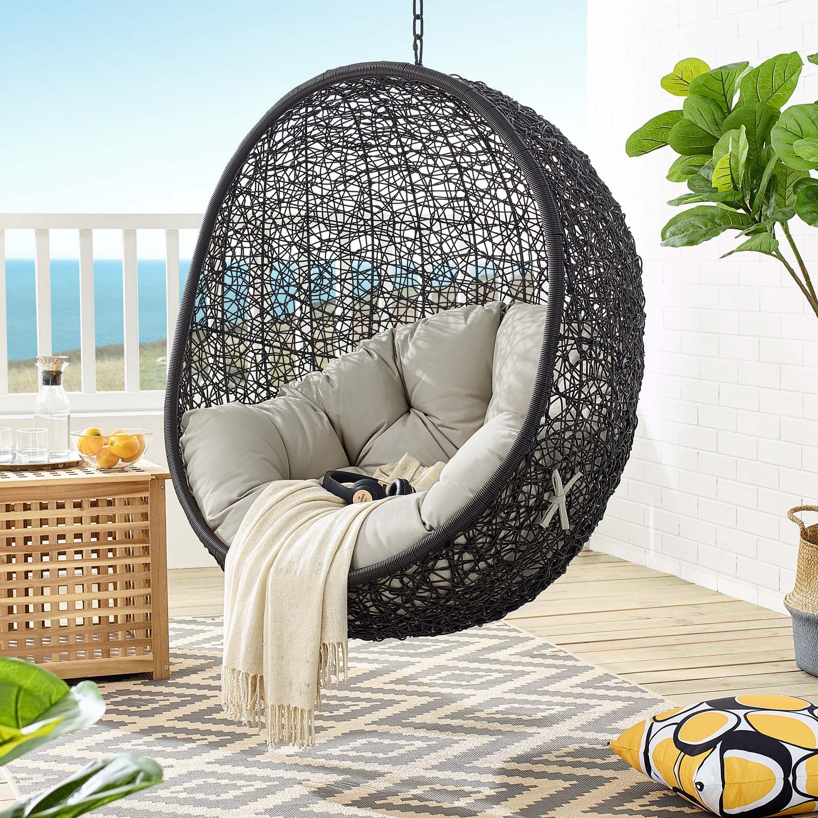 Encase Swing Outdoor Patio Lounge Chair - Image 3