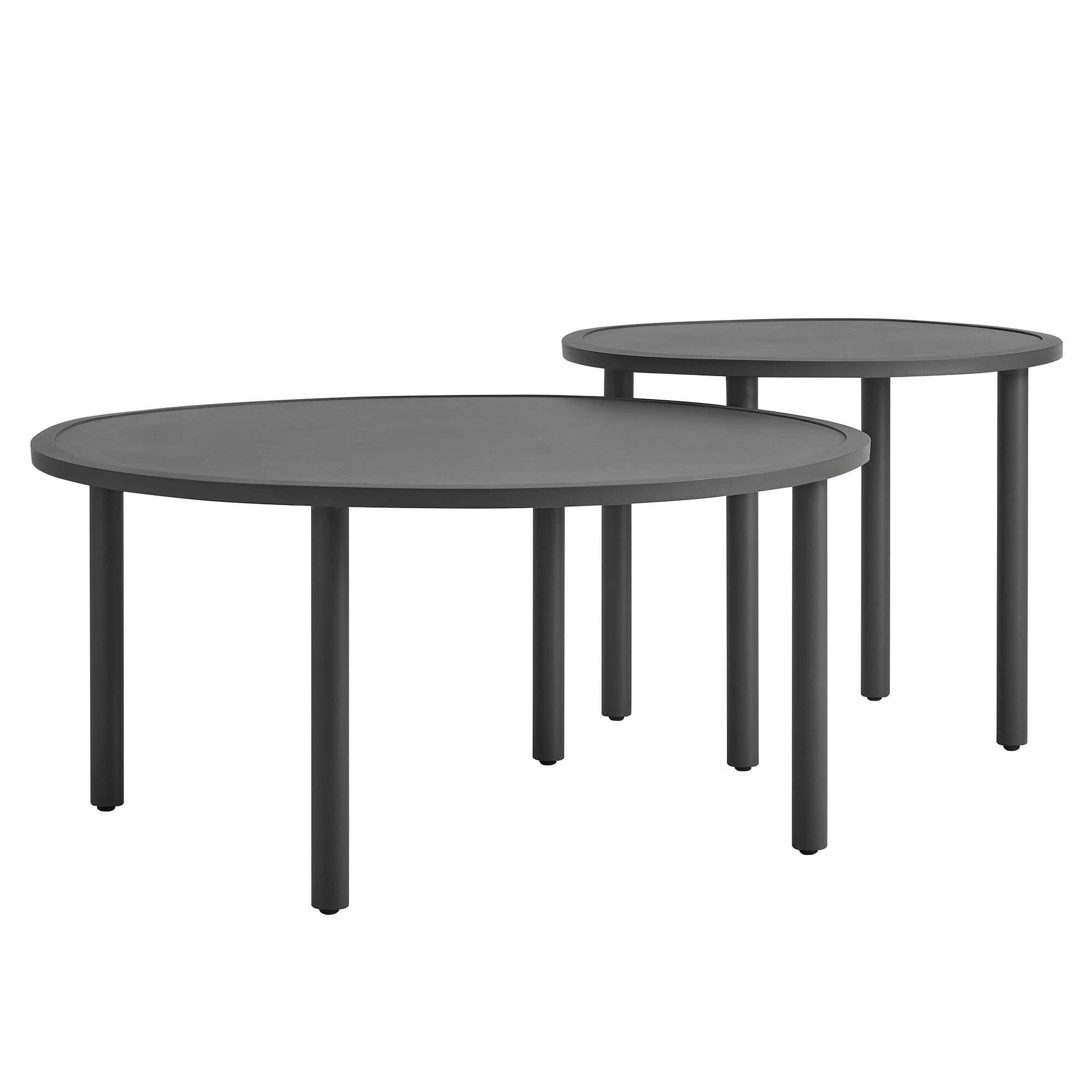 Porta 2 Piece Nesting Outdoor Aluminum Coffee Table Set - Image 10