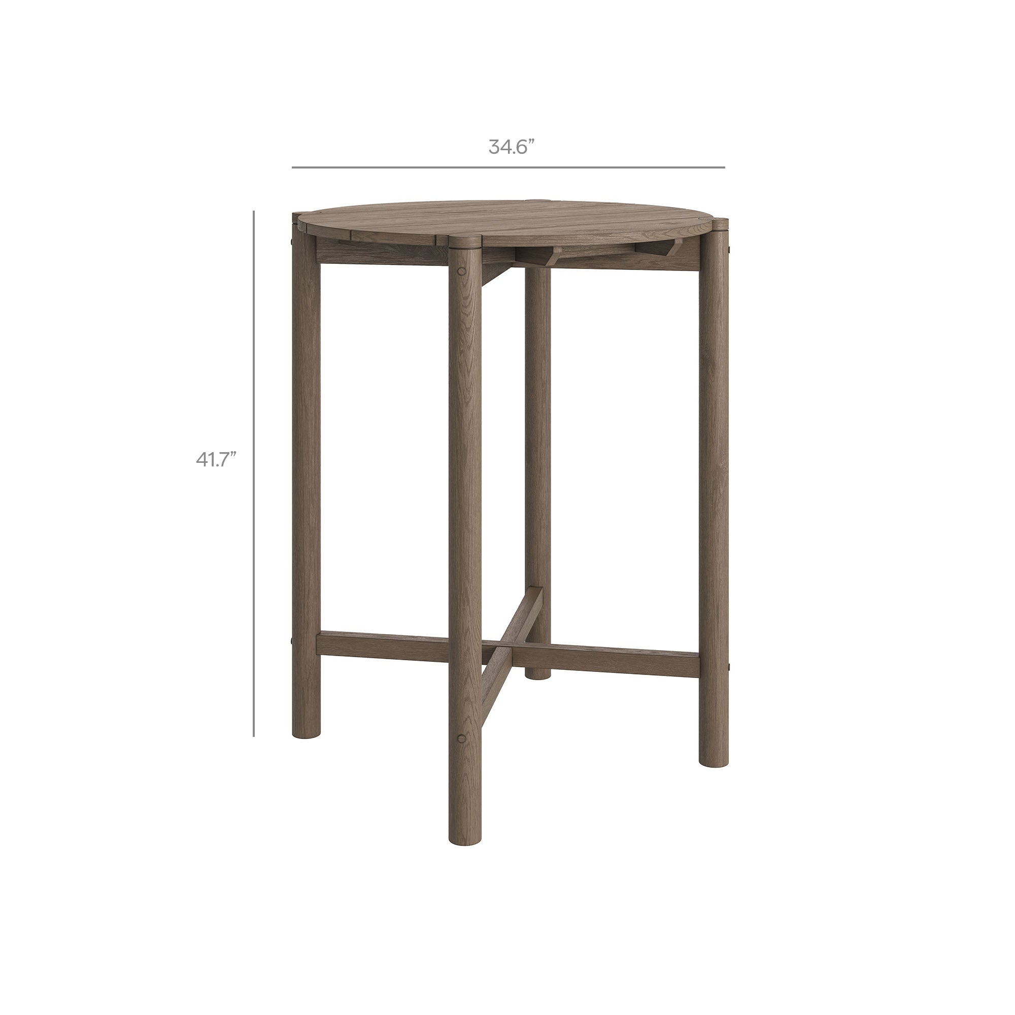 Eleni 3-Piece Outdoor Teak Wood Bar Set - Image 4