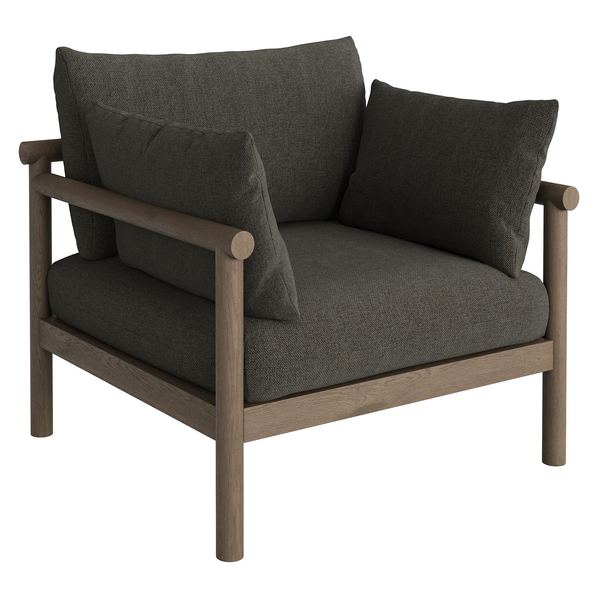 Eleni 2-Piece Outdoor Teak Wood Armchair and Ottoman Set - Image 6