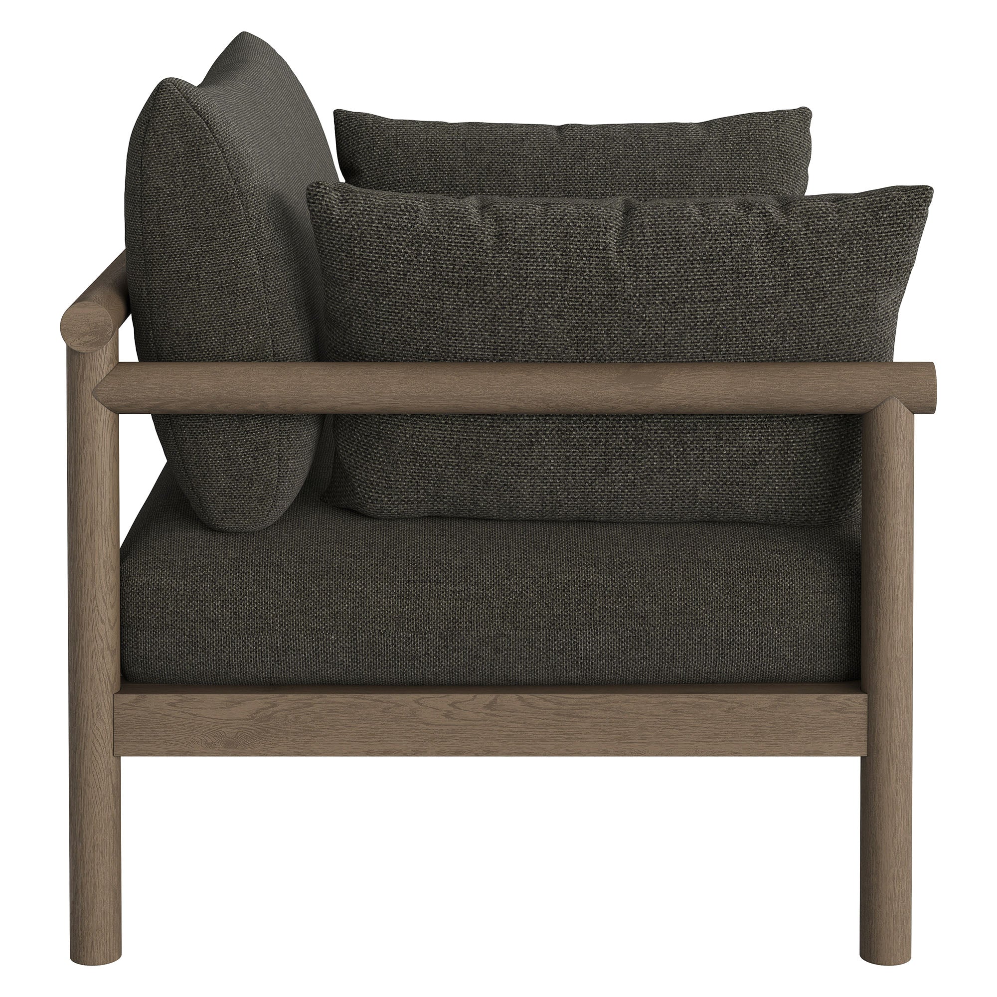 Eleni 2-Piece Outdoor Teak Wood Armchair and Ottoman Set - Image 8
