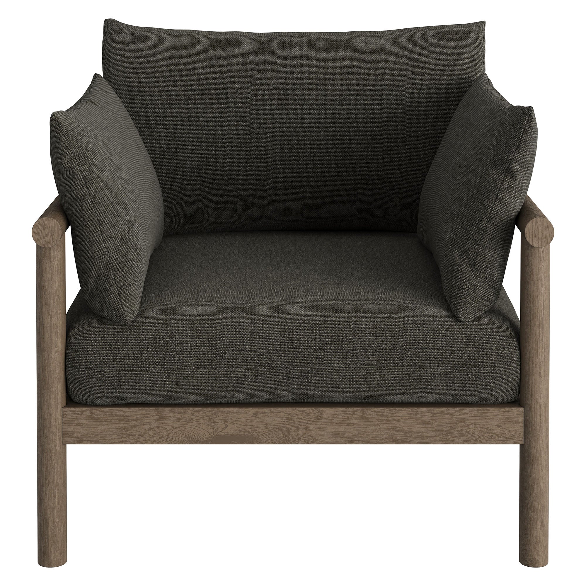 Eleni 2-Piece Outdoor Teak Wood Armchair and Ottoman Set - Image 10