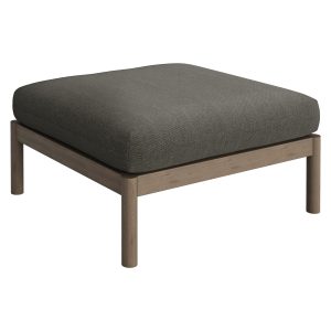 Eleni Square Outdoor Teak Wood Ottoman