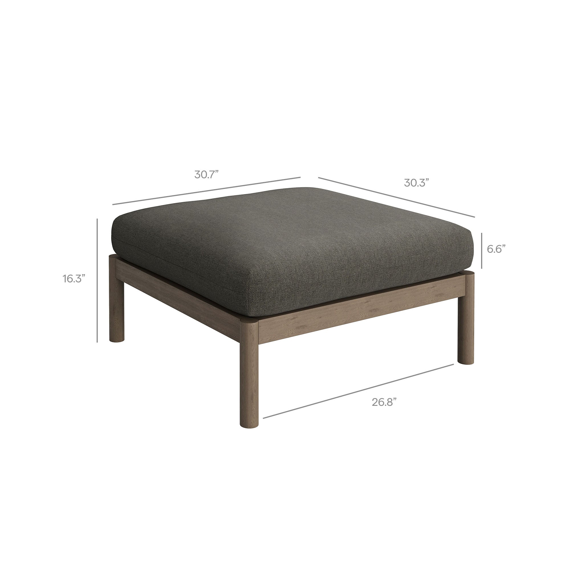 Eleni 2-Piece Outdoor Teak Wood Armchair and Ottoman Set - Image 5