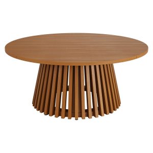 Lane 39 Inch Round Outdoor Teak Wood Coffee Table