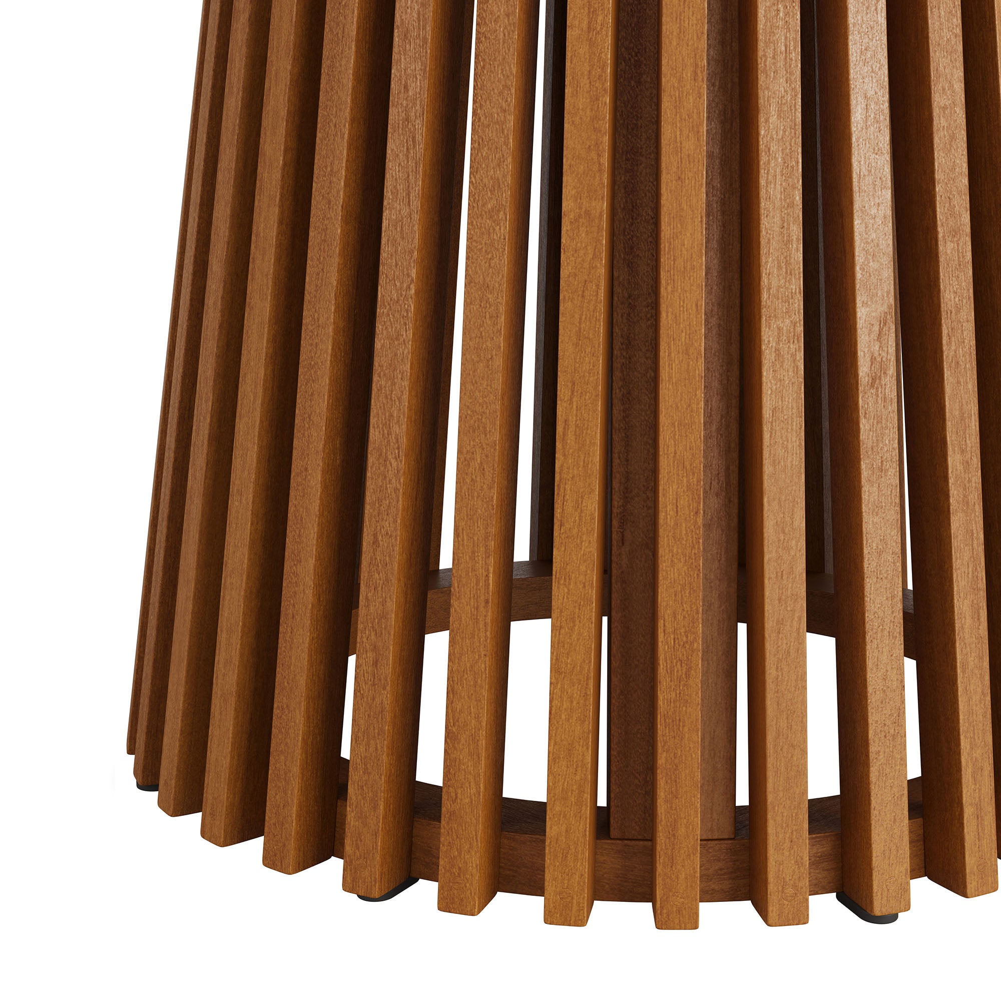 Lane 39 Inch Round Outdoor Teak Wood Dining Table - Image 8