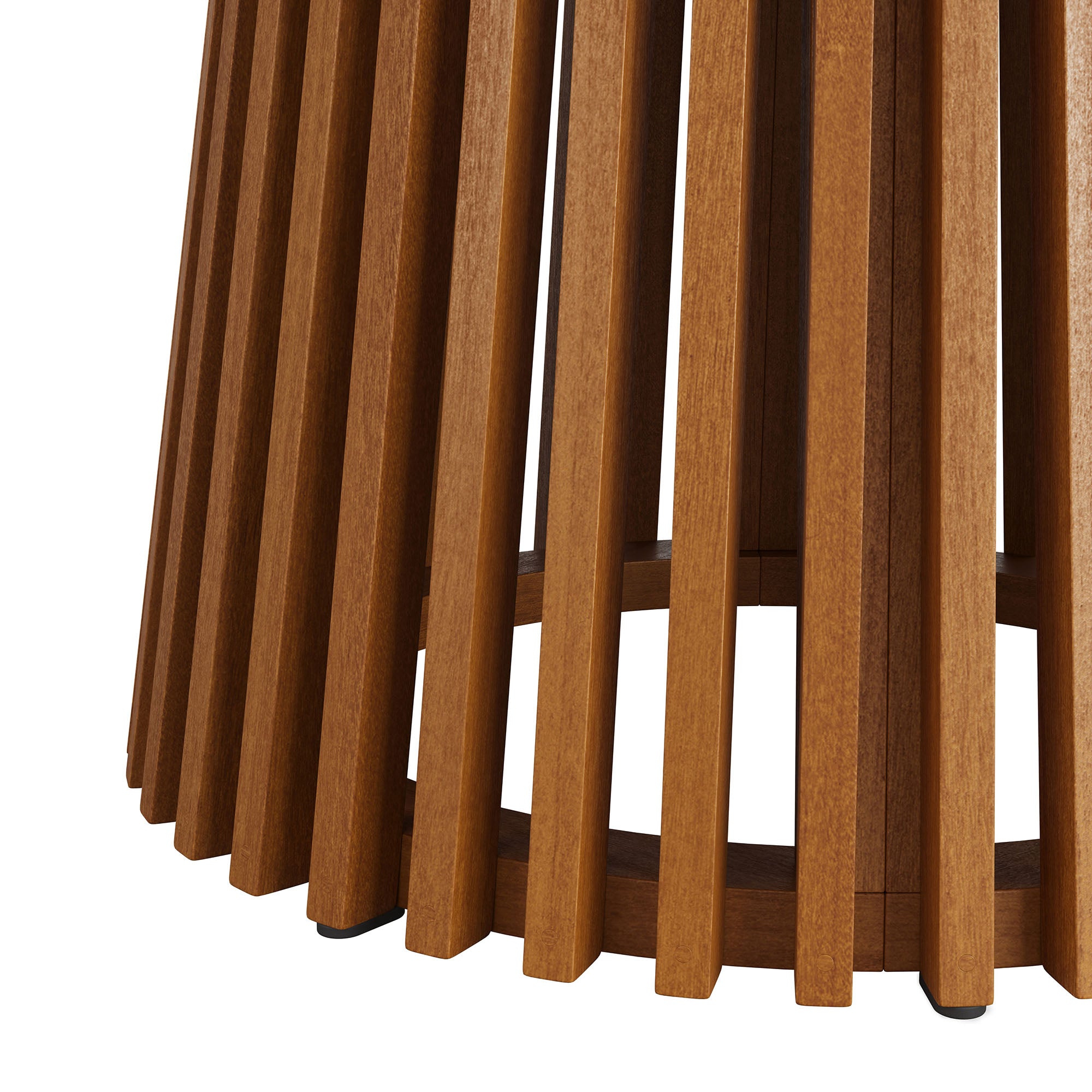 Lane 47 Inch Round Outdoor Teak Wood Dining Table - Image 8