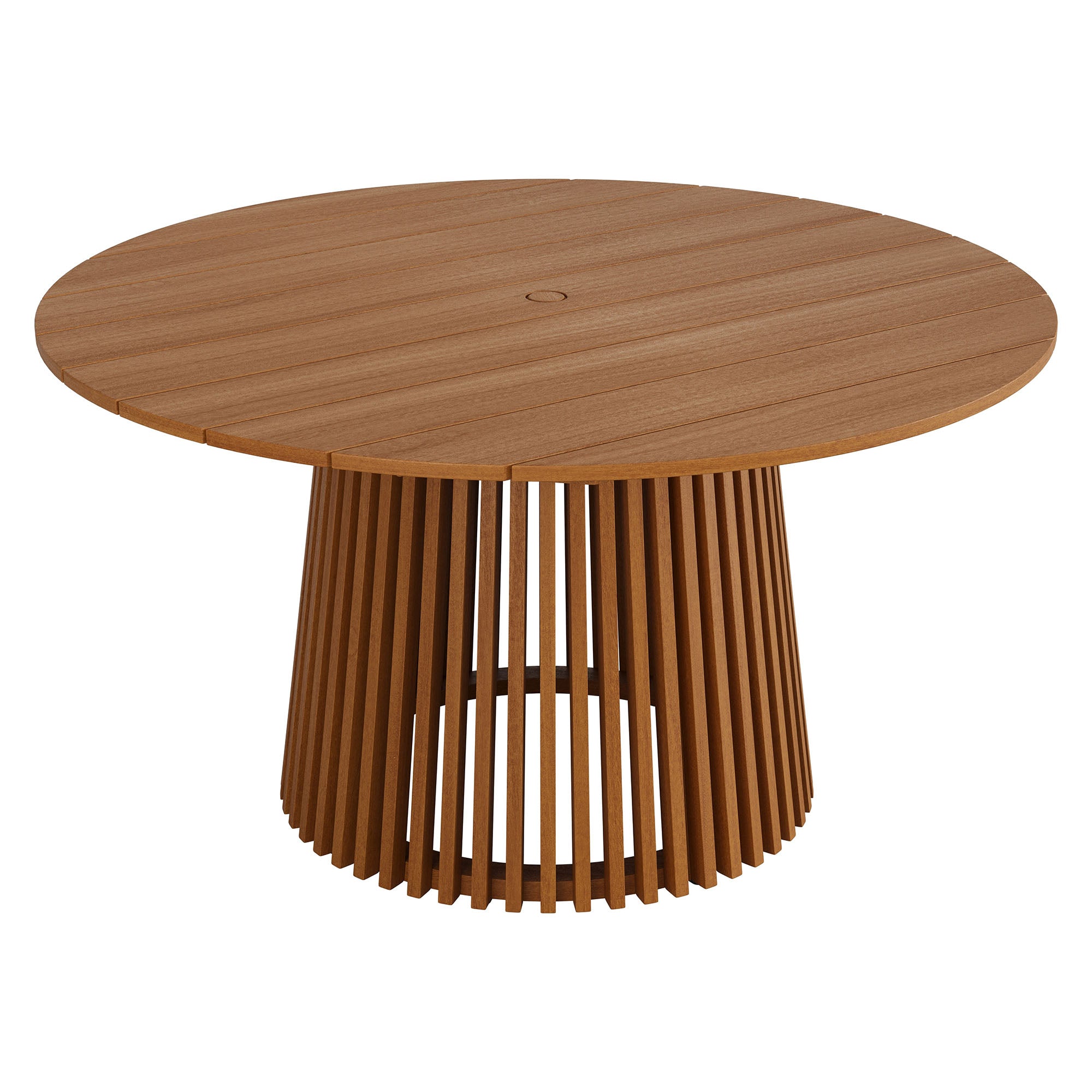 Lane 55 Inch Round Outdoor Teak Wood Dining Table - Image 6