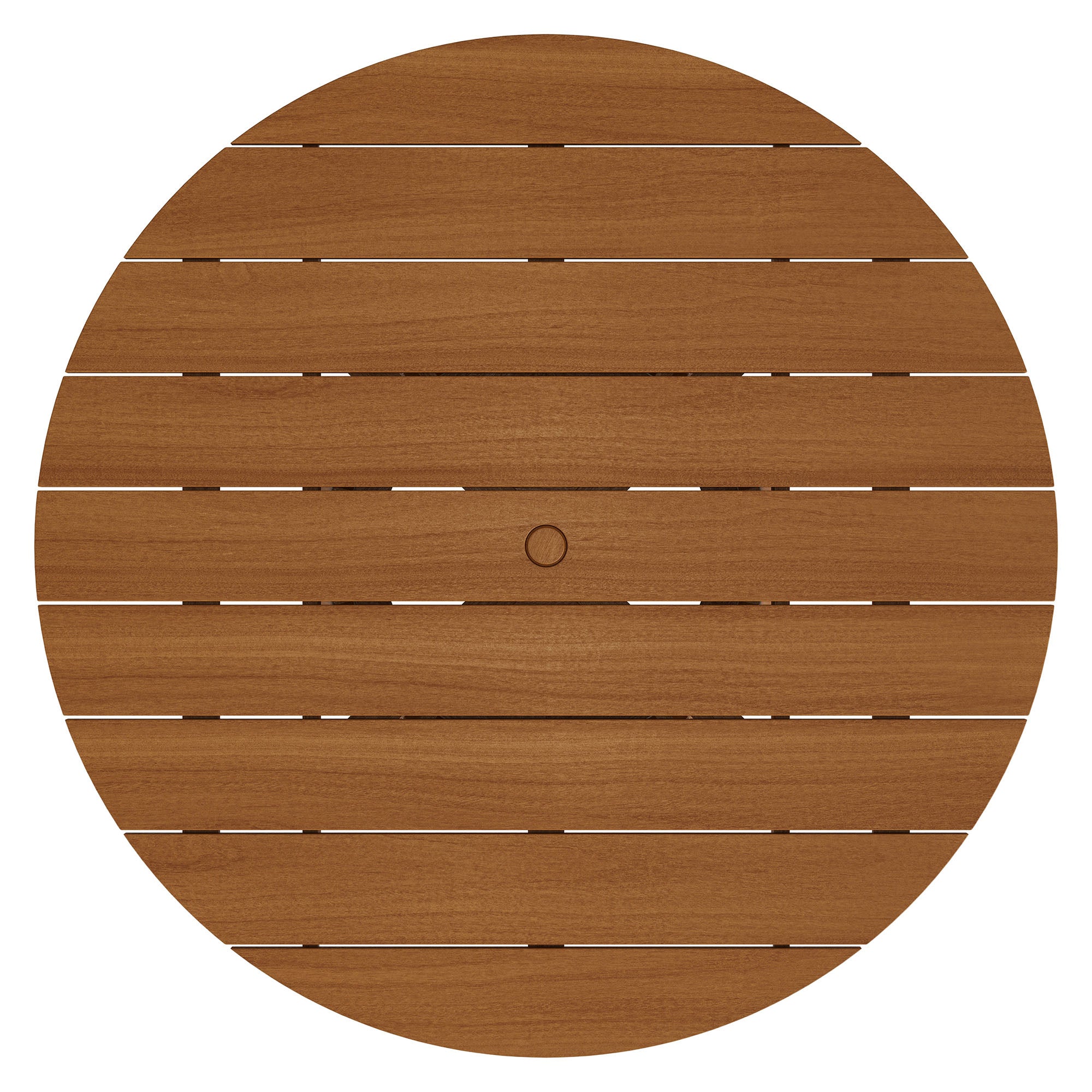 Lane 55 Inch Round Outdoor Teak Wood Dining Table - Image 7
