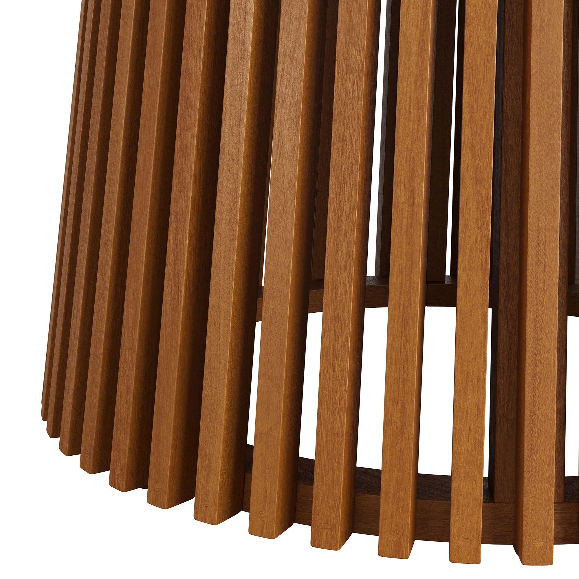 Lane 55 Inch Round Outdoor Teak Wood Dining Table - Image 8