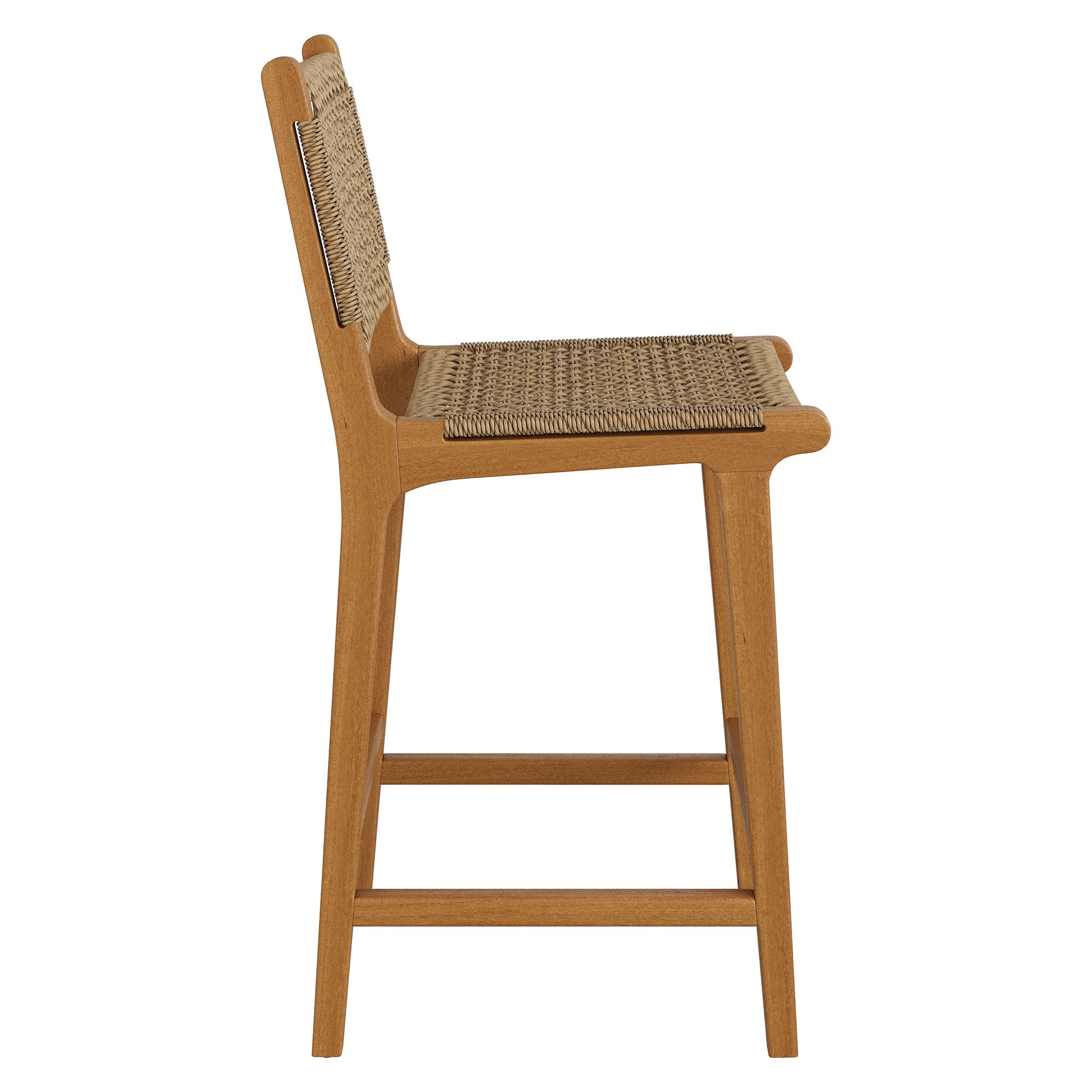 Rowe Outdoor Teak Wood Counter Chairs Set of 2 - Image 7