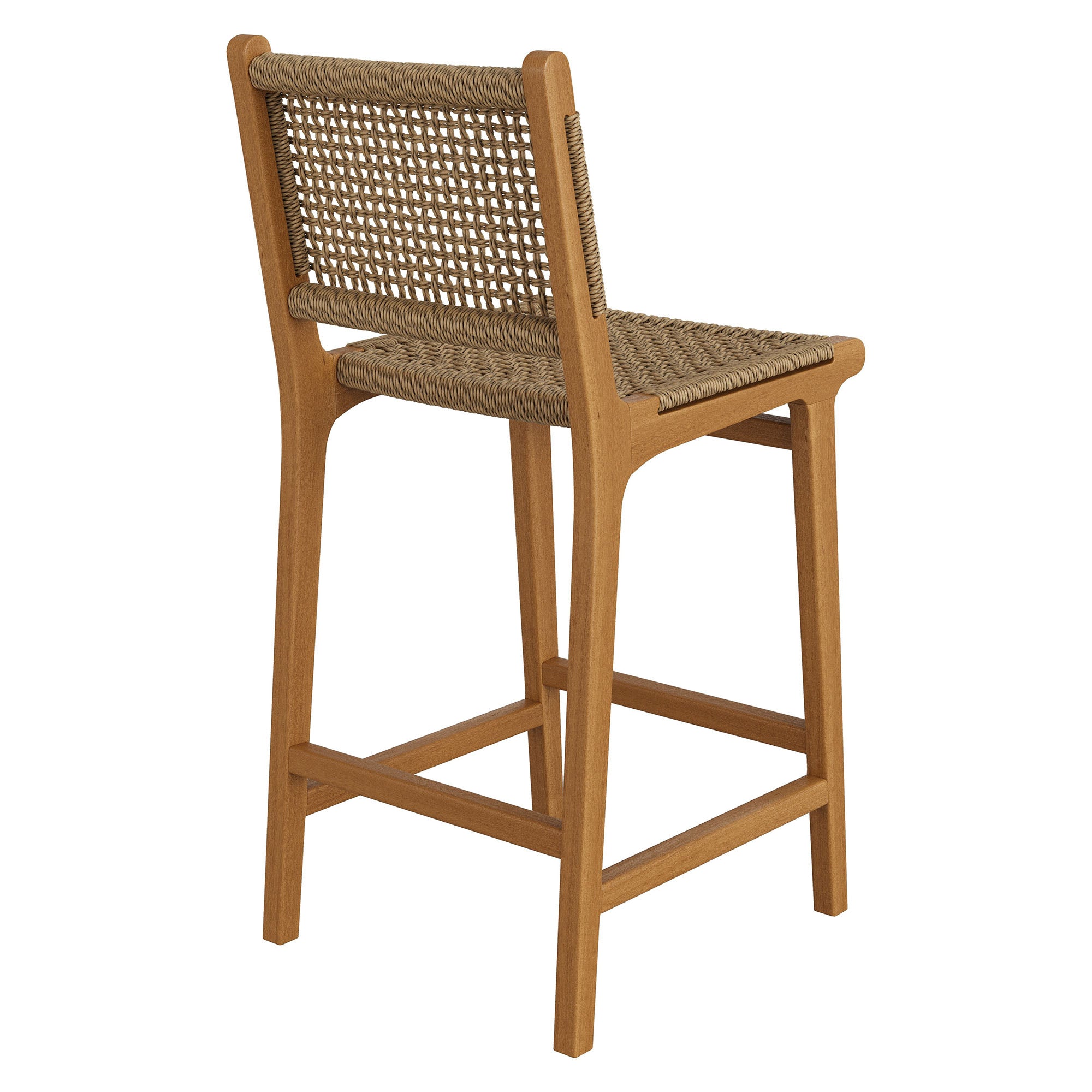 Rowe Outdoor Teak Wood Counter Chairs Set of 2 - Image 8