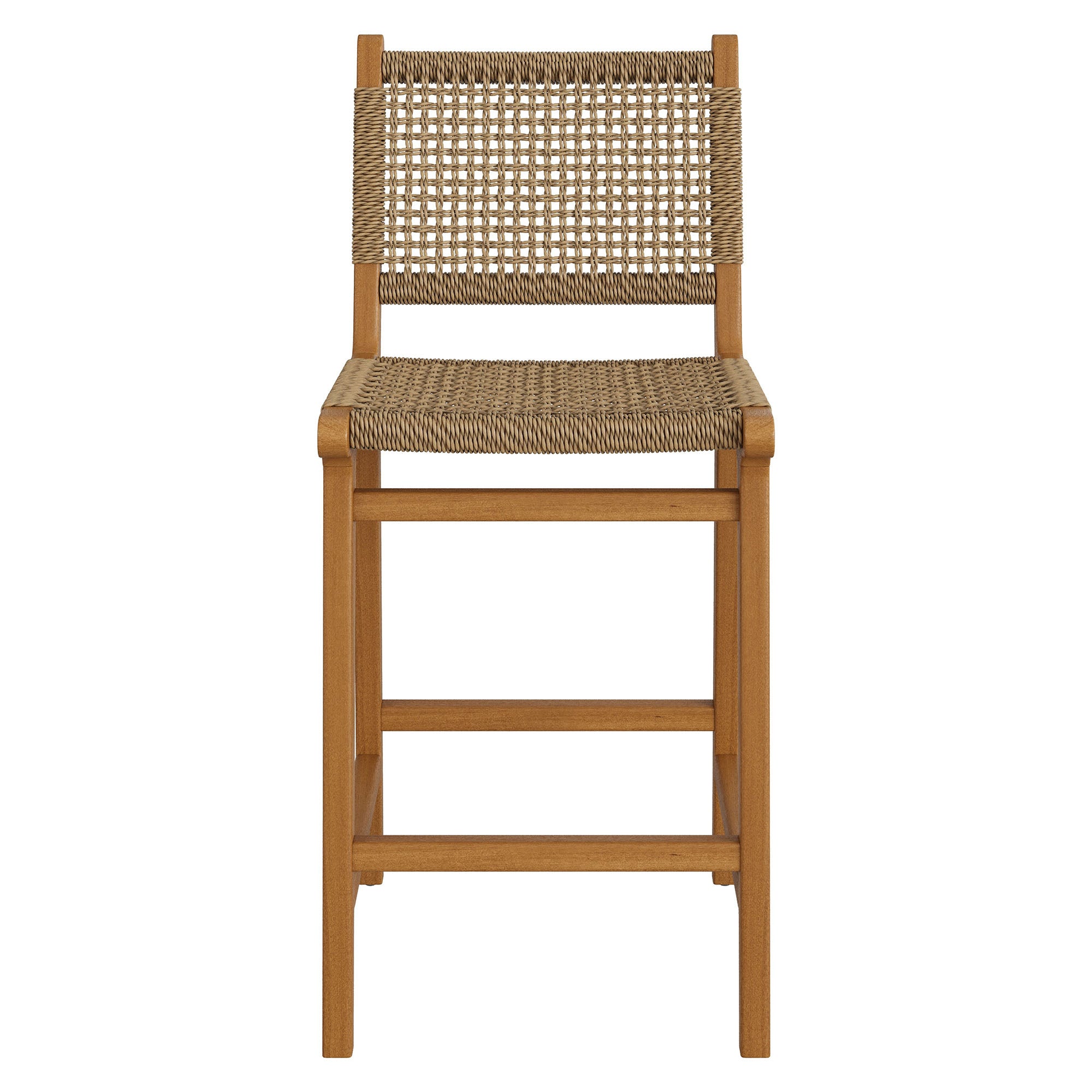 Rowe Outdoor Teak Wood Counter Chairs Set of 2 - Image 9