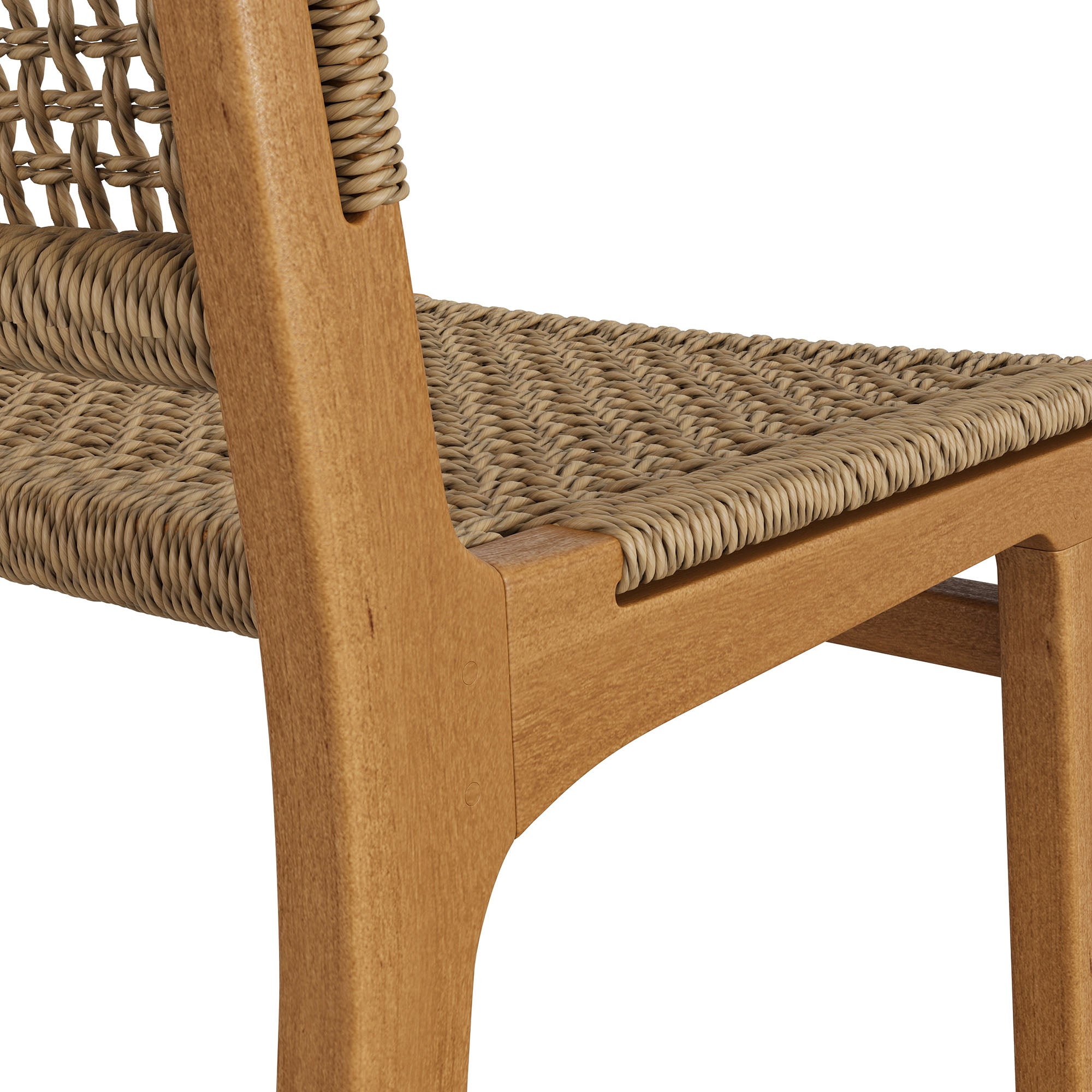Rowe Outdoor Teak Wood Counter Chairs Set of 2 - Image 10