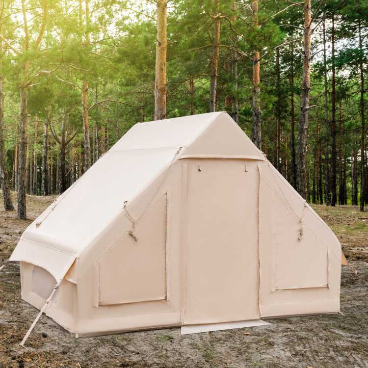 Inflatable Camping Tent 2/4/6 People Glamping Tent for Family Camping with Pump - Image 3