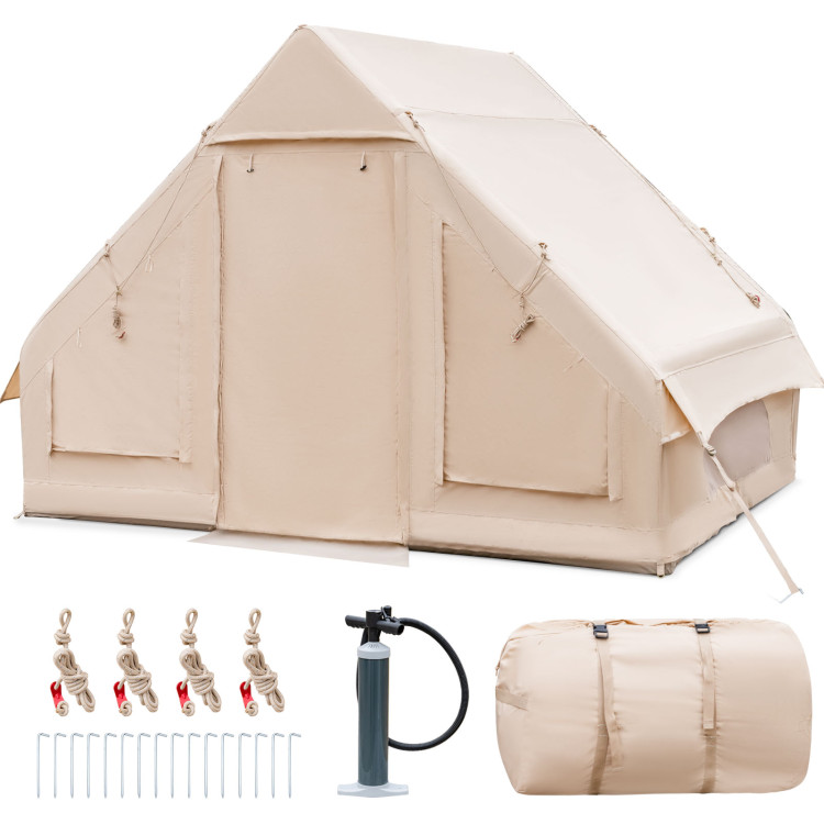 Inflatable Camping Tent 2/4/6 People Glamping Tent for Family Camping with Pump - Image 4