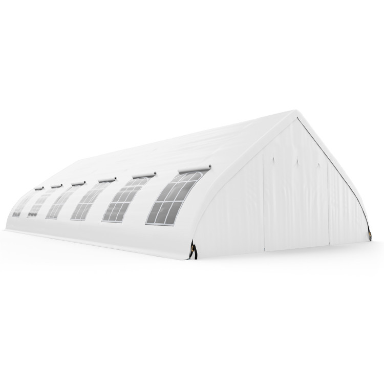 20 x 40 FT Peach Shaped Party Tent Wedding Canopy with Zipper Doors - Image 4