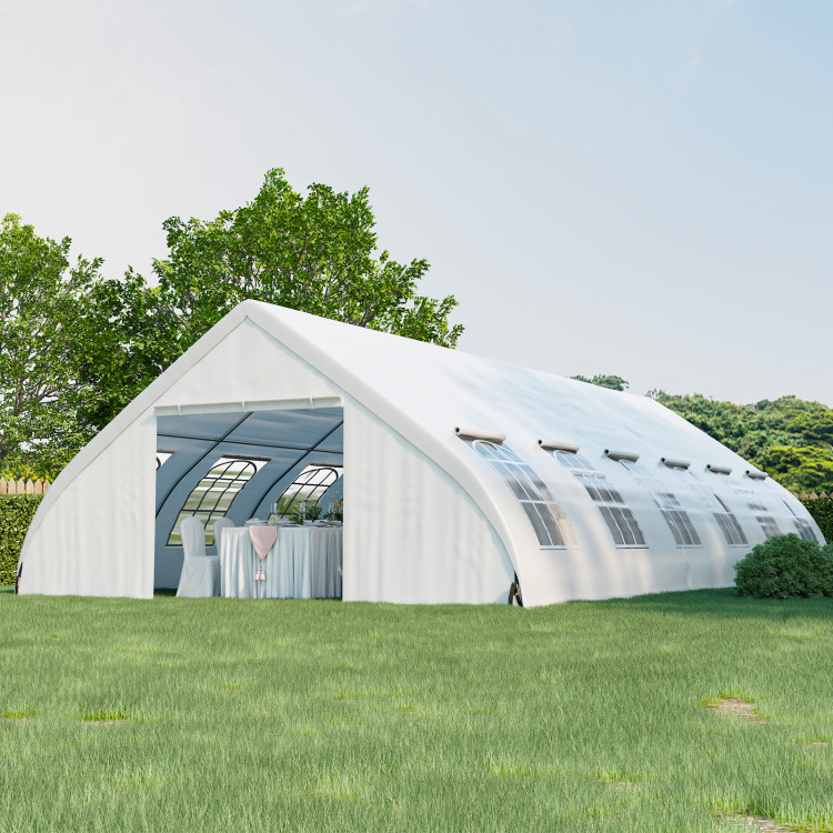 20 x 40 FT Peach Shaped Party Tent Wedding Canopy with Zipper Doors - Image 6