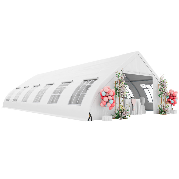 20 x 40 FT Peach Shaped Party Tent Wedding Canopy with Zipper Doors - Image 7